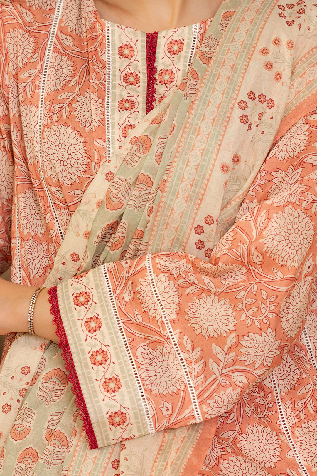 Zellbury | Unstitched 3 Piece Lawn | Shirt Shalwar Dupatta - 0032 - Libasekhas