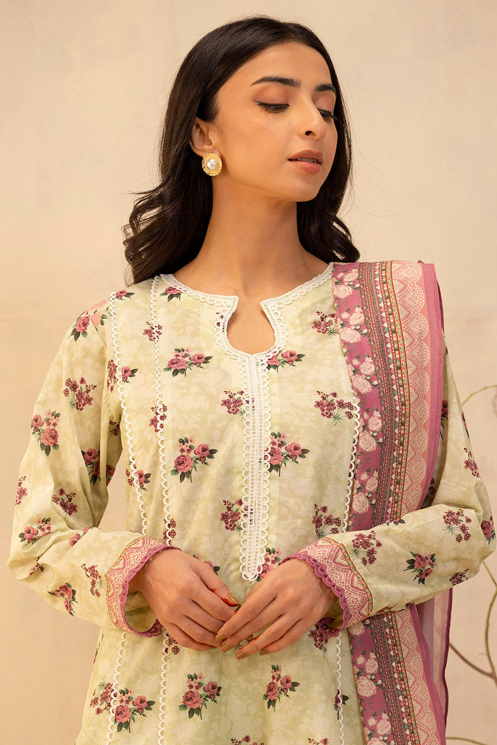 Zellbury | Unstitched 3 Piece Lawn | Shirt Shalwar Dupatta - 0039 - Libasekhas