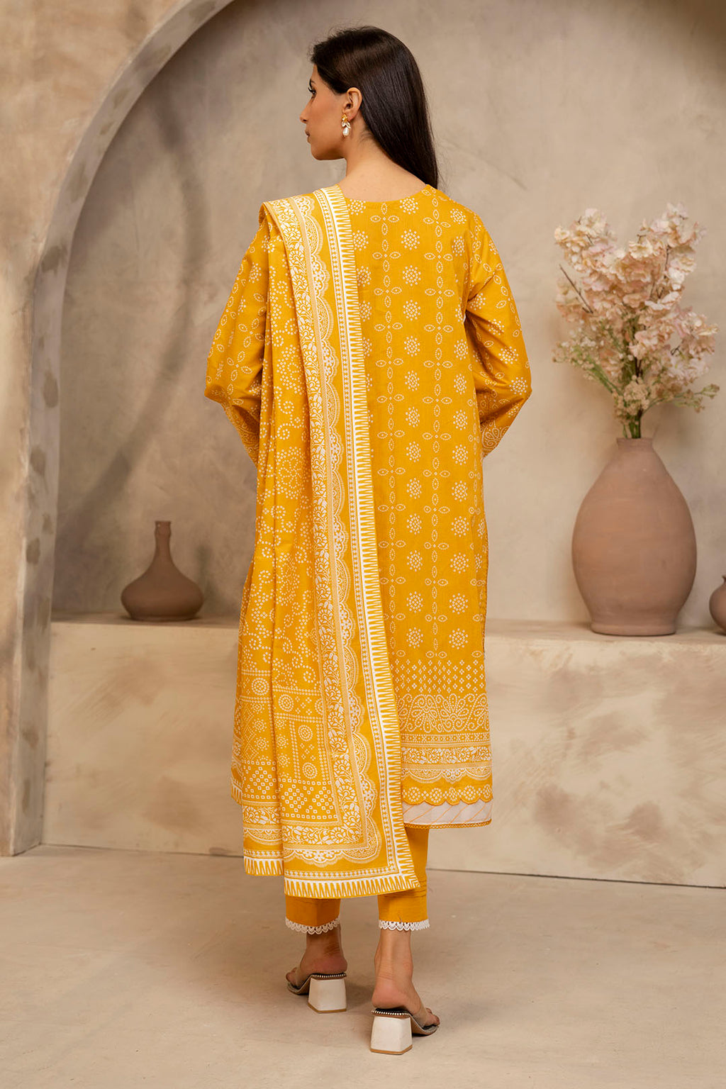 Zellbury | Unstitched 3 Piece Lawn | Shirt Shalwar Dupatta - 0056 - Libasekhas