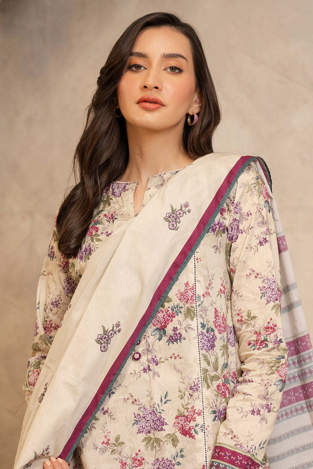 Zellbury | Unstitched 3 Piece Lawn | Shirt Shalwar Dupatta - 0059 - Libasekhas