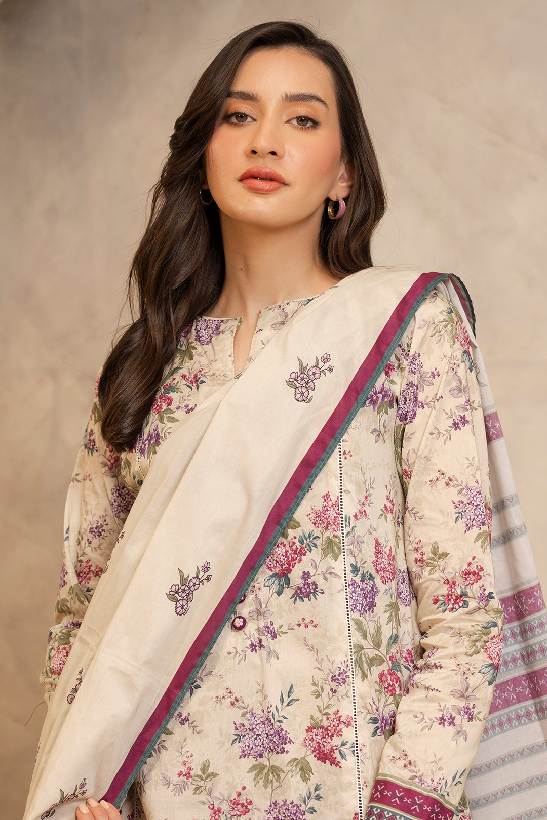 Zellbury | Unstitched 3 Piece Lawn | Shirt Shalwar Dupatta - 0059 - Libasekhas