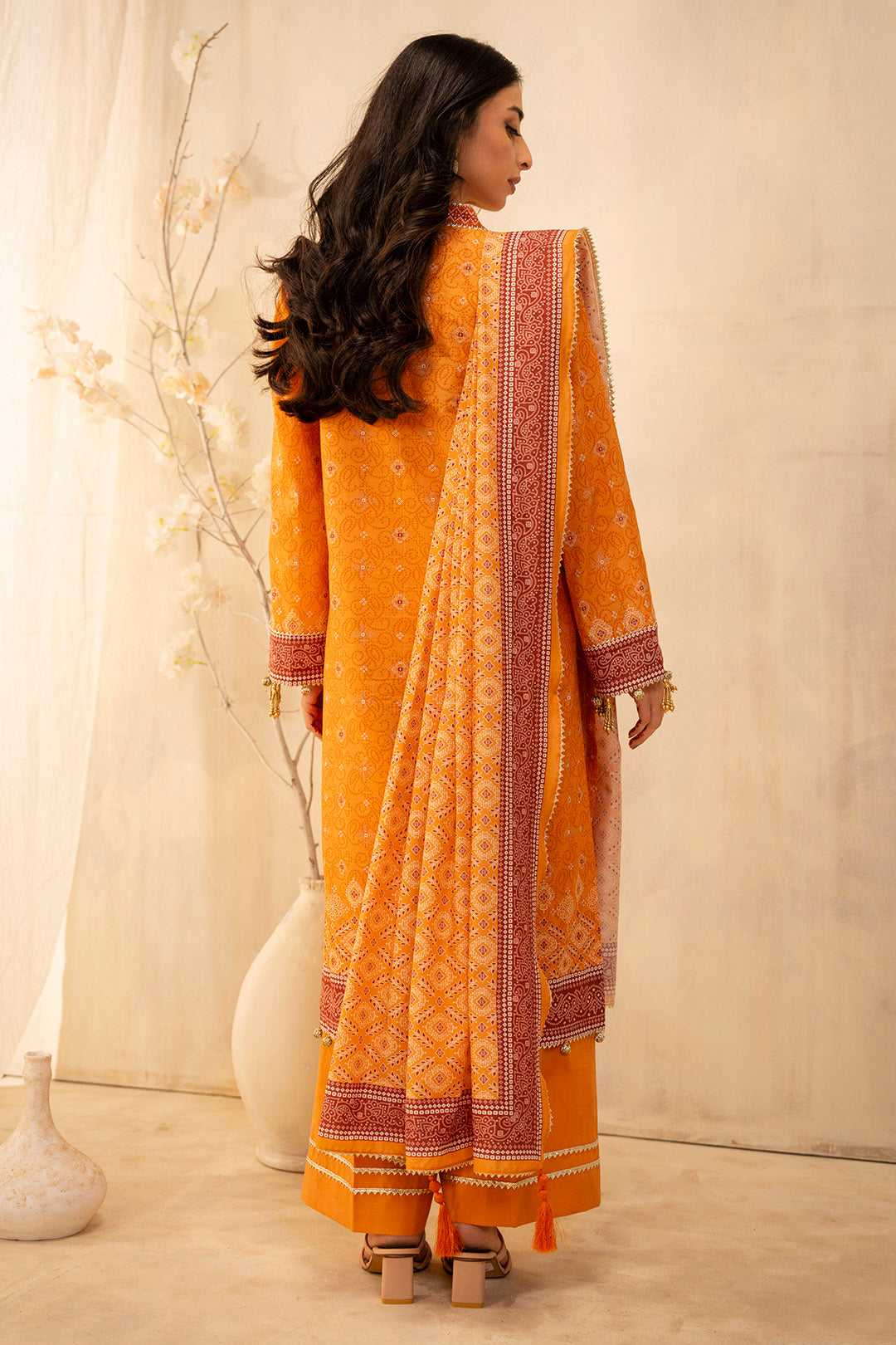 Zellbury | Unstitched 3 Piece Lawn | Shirt Shalwar Dupatta - 0115 - Libasekhas