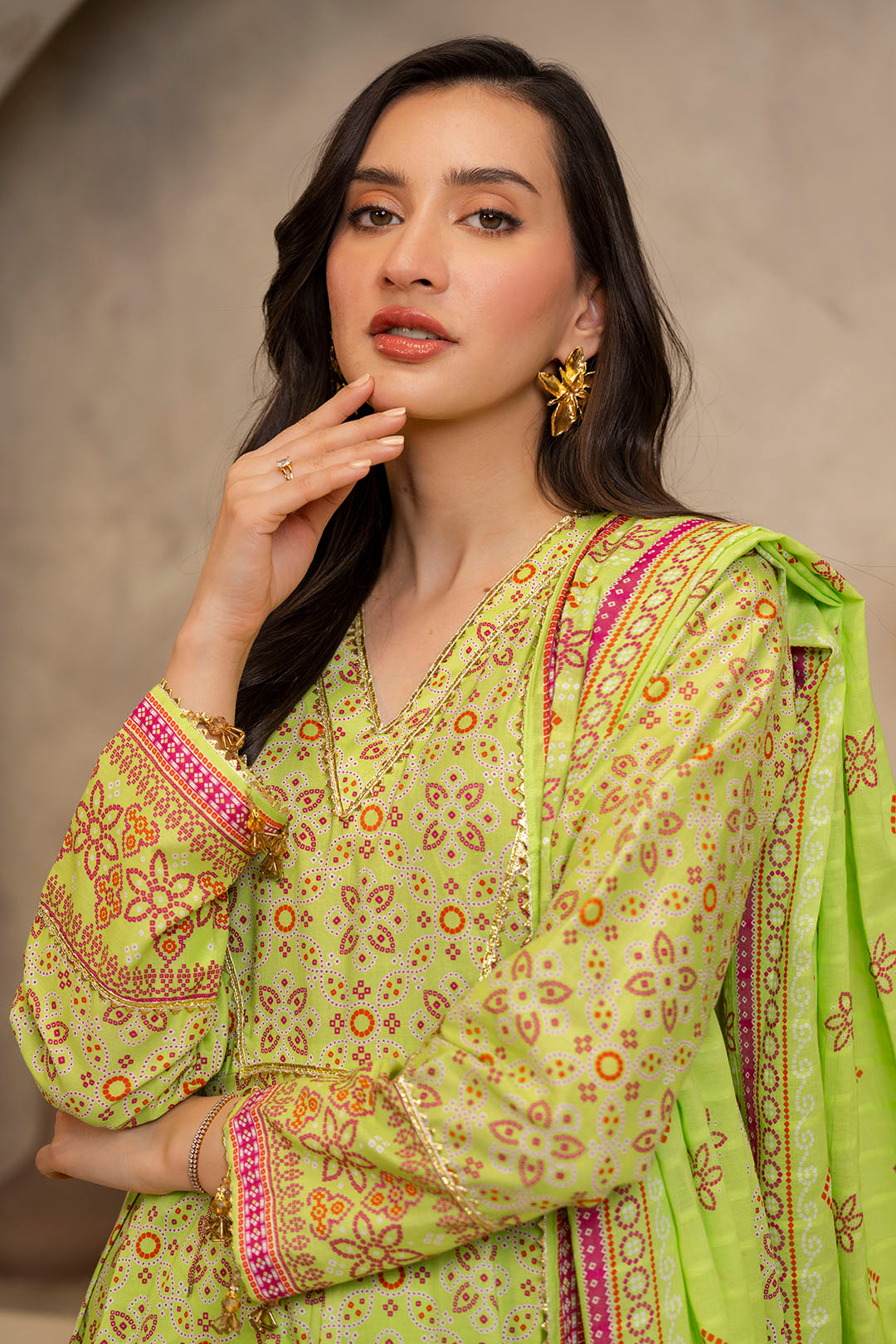 Zellbury | Unstitched 3 Piece Lawn | Shirt Shalwar Dupatta - 0121 - Libasekhas