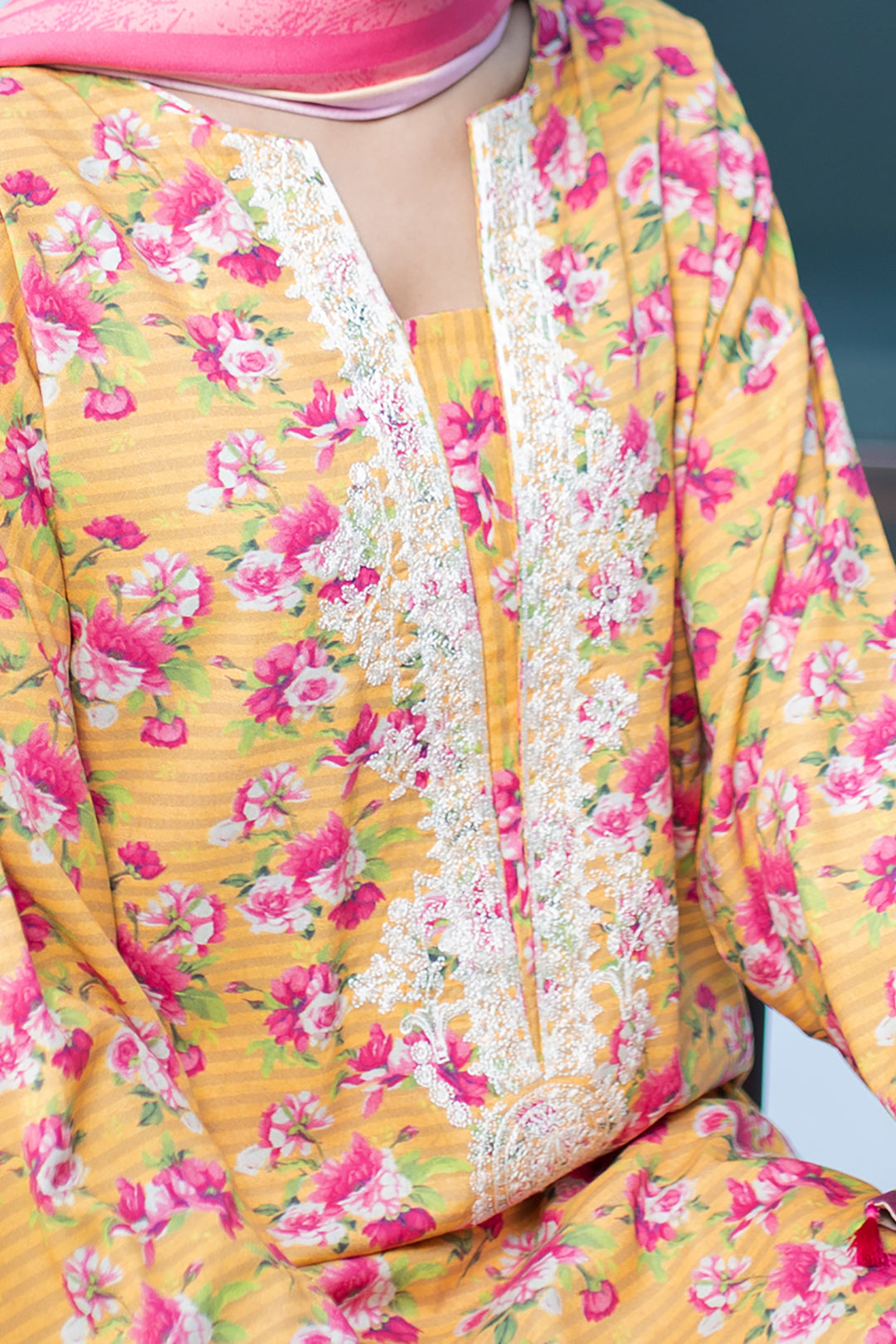 Zellbury | Unstitched 3 Piece Viscose | Embroidered Shirt Shalwar Dupatta - 0837 - Libasekhas