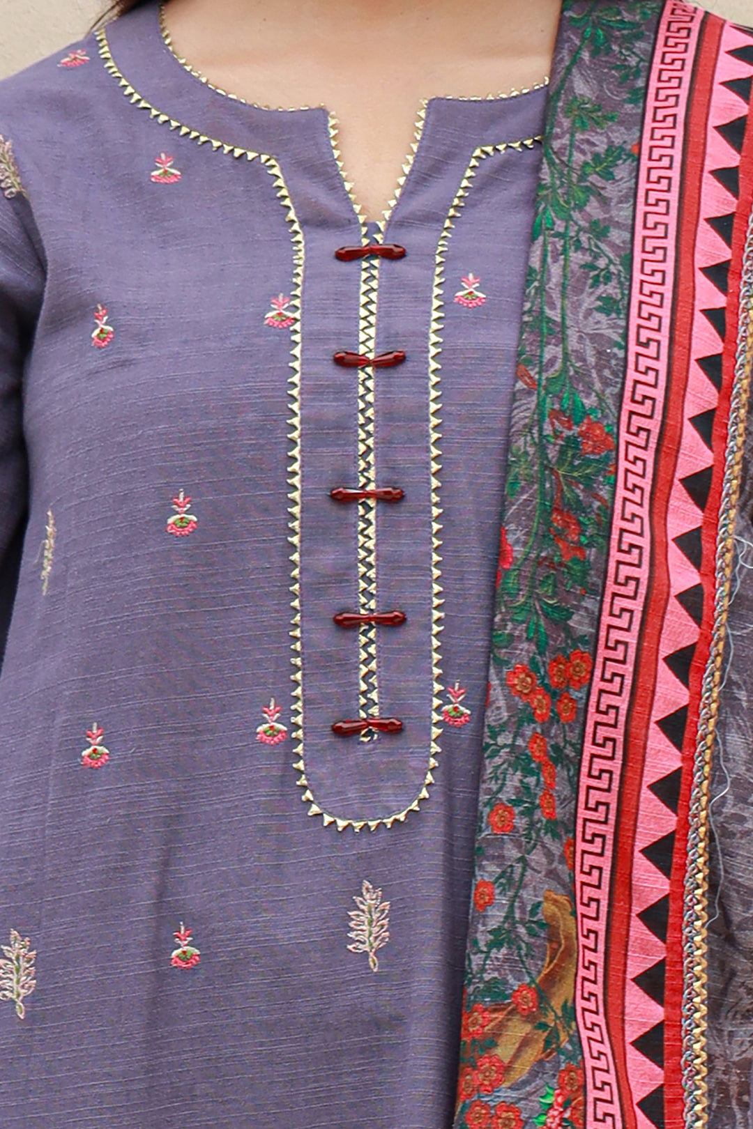 Zellbury | Unstitched 3 Piece Khaddar | Embroidered Shirt Shalwar Dupatta - 0846 - Libasekhas