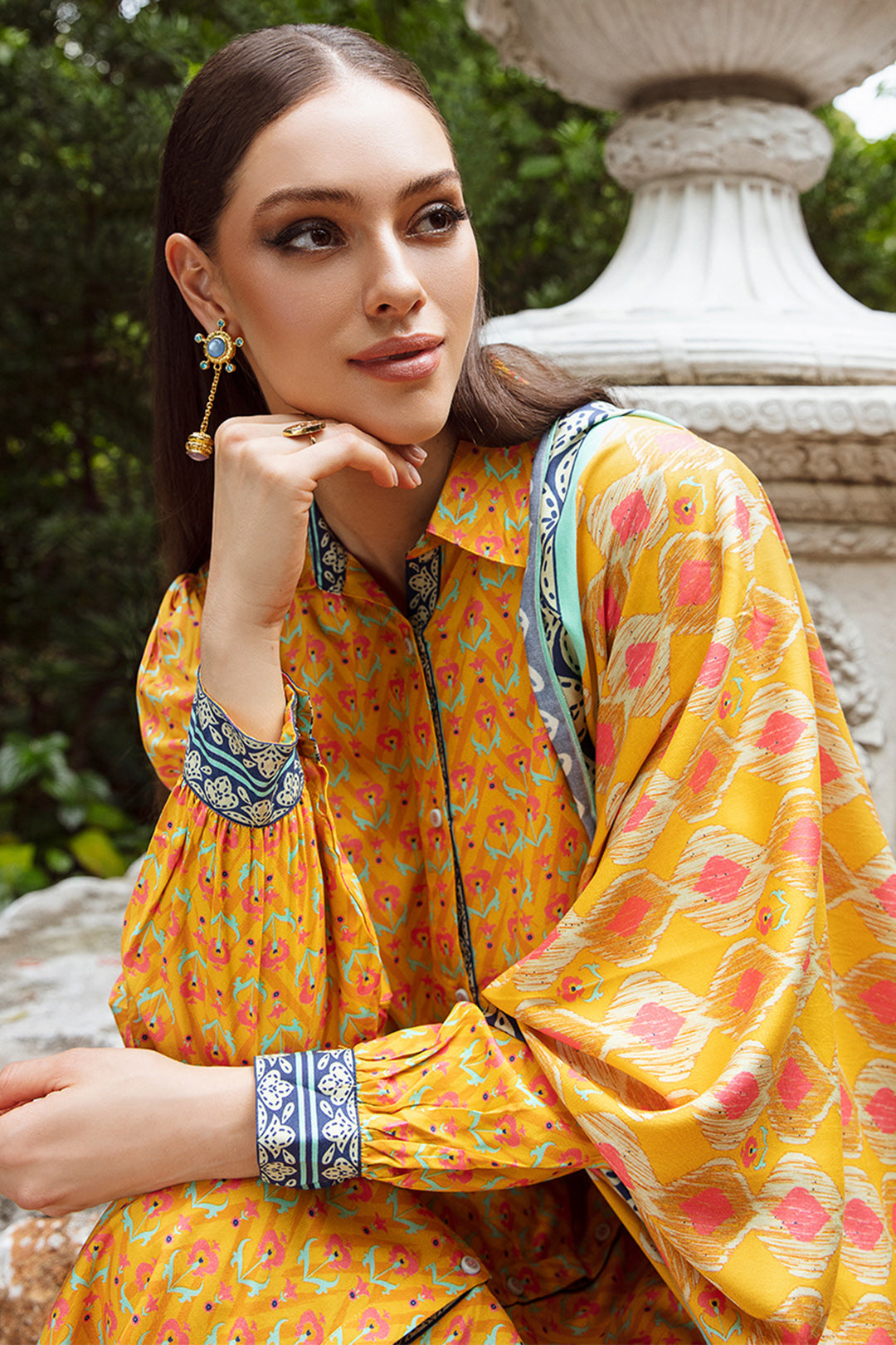 Zellbury | Unstitched 3 Piece Viscose | Shirt Shalwar Dupatta - 0742 - Libasekhas