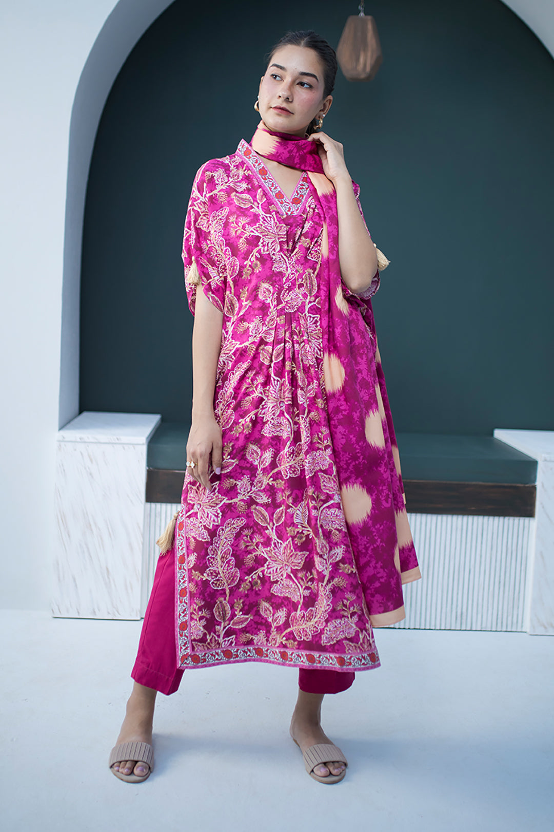 Zellbury | Unstitched 3 Piece Viscose | Shirt Shalwar Dupatta - 0819 - Libasekhas