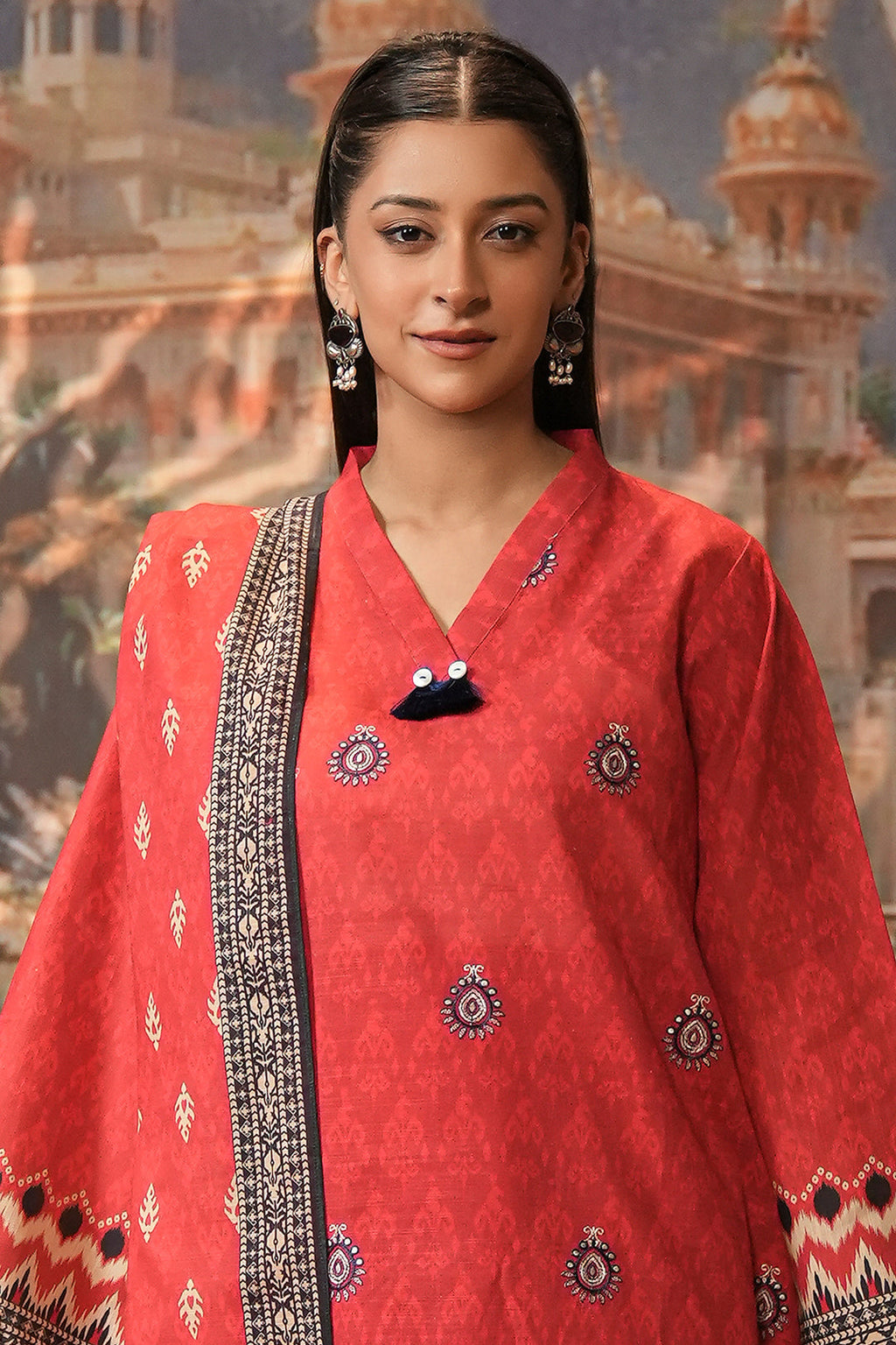 Zellbury | Unstitched 2 Piece Khaddar | Embroidered Shirt Dupatta - 0436 - Libasekhas
