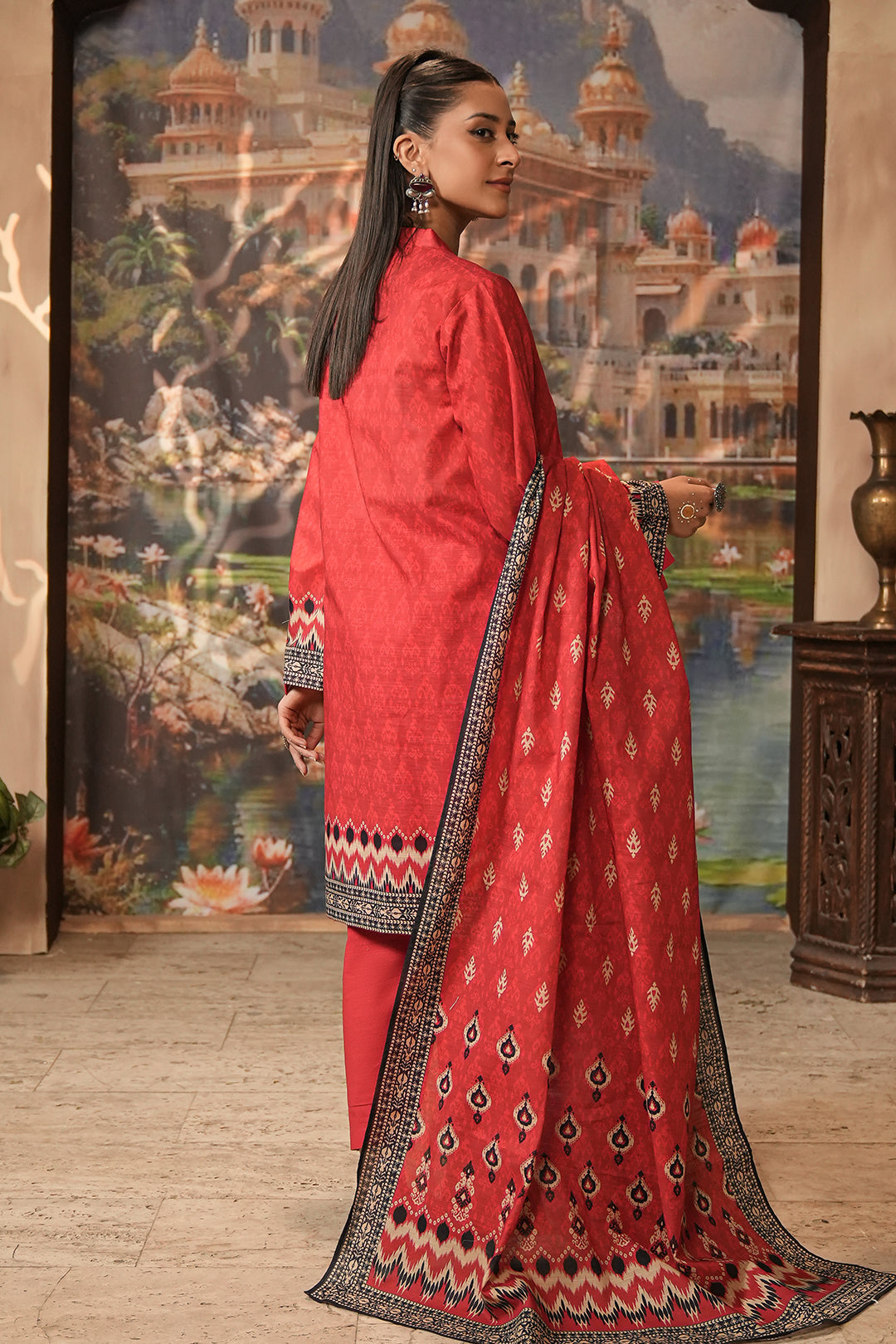 Zellbury | Unstitched 2 Piece Khaddar | Embroidered Shirt Dupatta - 0436 - Libasekhas