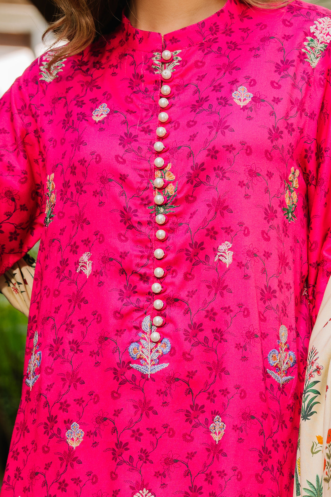 Zellbury | Unstitched 3 Piece Viscose | Embroidered Shirt Shalwar Dupatta - 0227 - Libasekhas