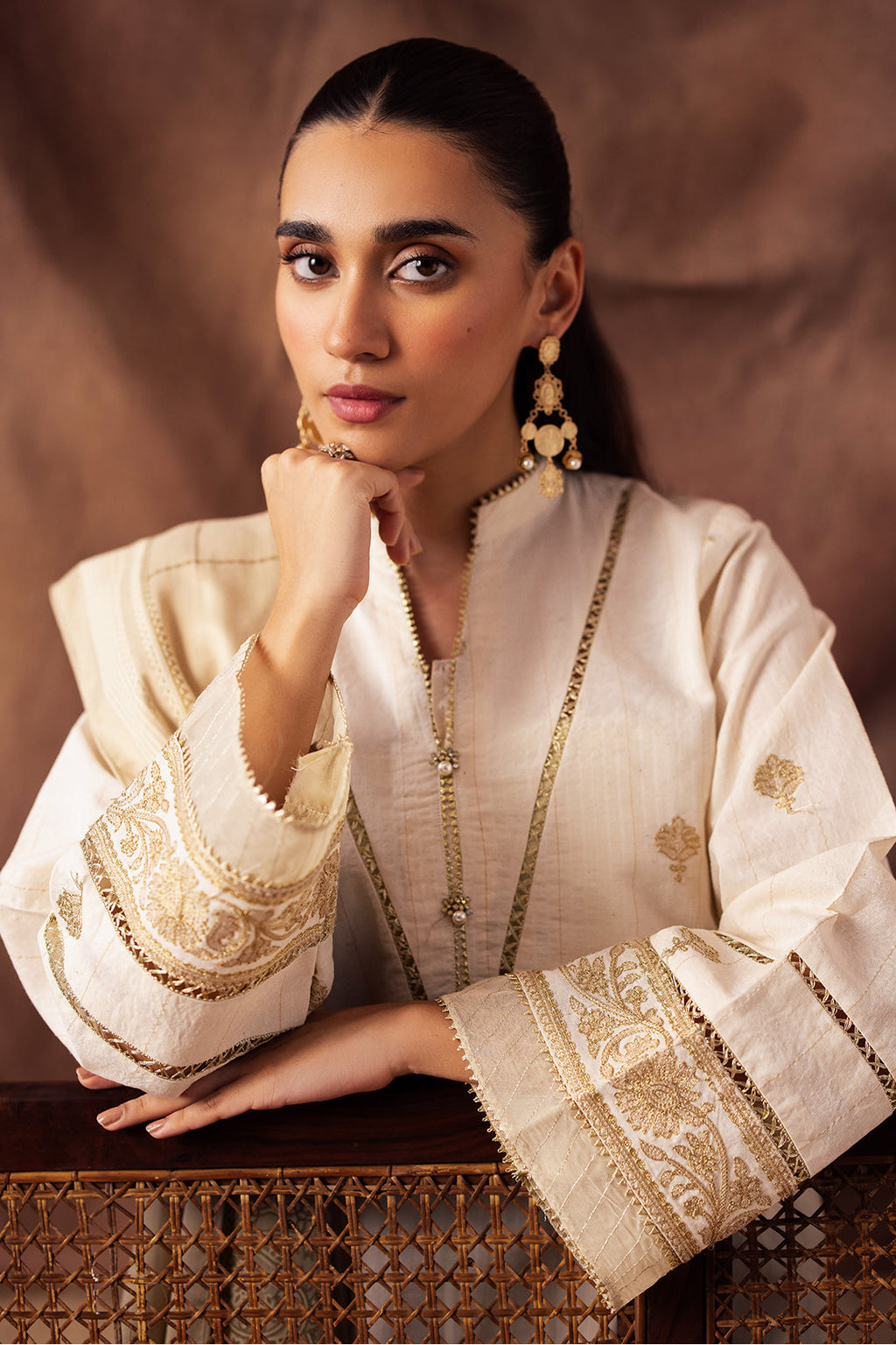 Zellbury | Unstitched 3 Piece Khaddar | Embroidered Shirt Shalwar Shawl - 0232 - Libasekhas