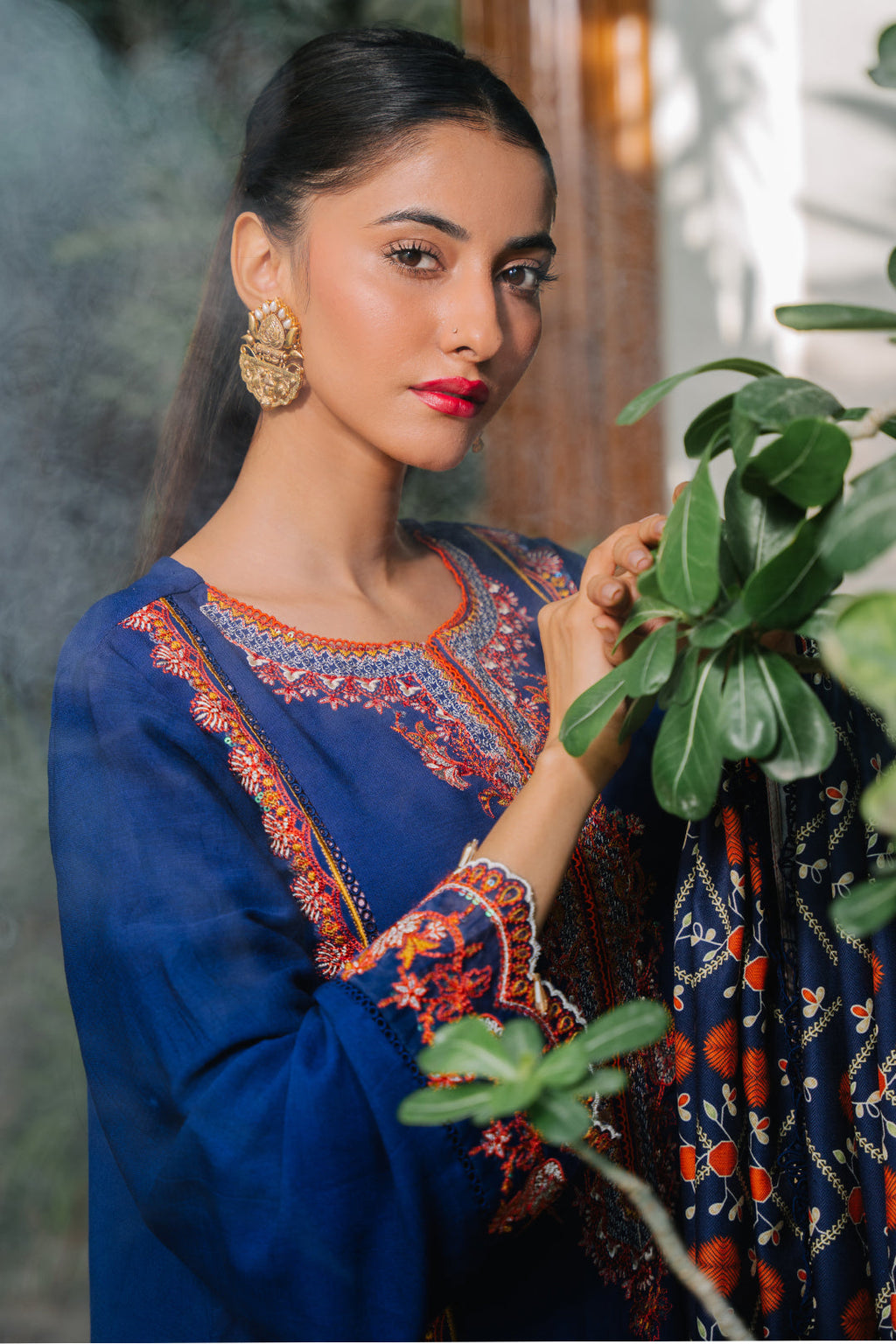 Zellbury | Unstitched 3 Piece Cotail | Embroidered Shirt Shalwar Dupatta - 0245 - Libasekhas