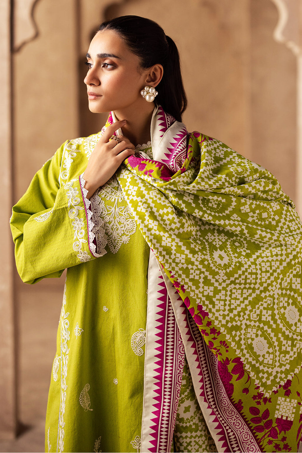 Zellbury | Unstitched 3 Piece Khaddar | Embroidered Shirt Shalwar Shawl - 0316 - Libasekhas
