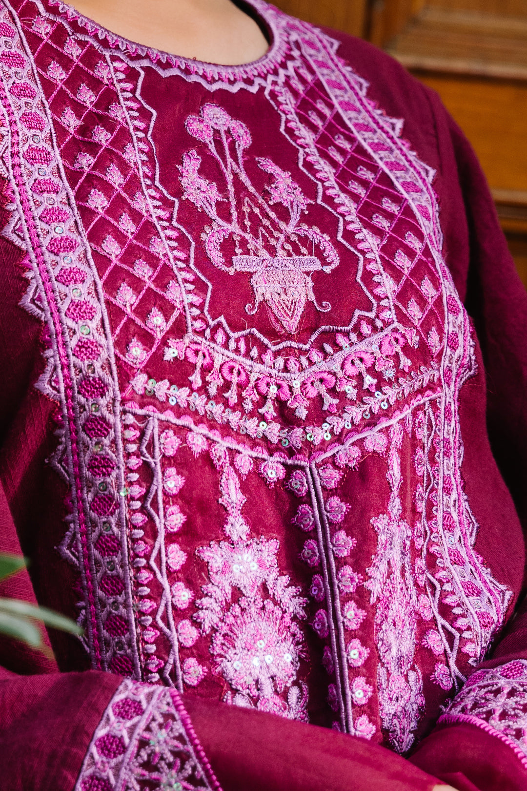 Zellbury | Unstitched 3 Piece Khaddar | Embroidered Shirt Shalwar Dupatta - 0319 - Libasekhas