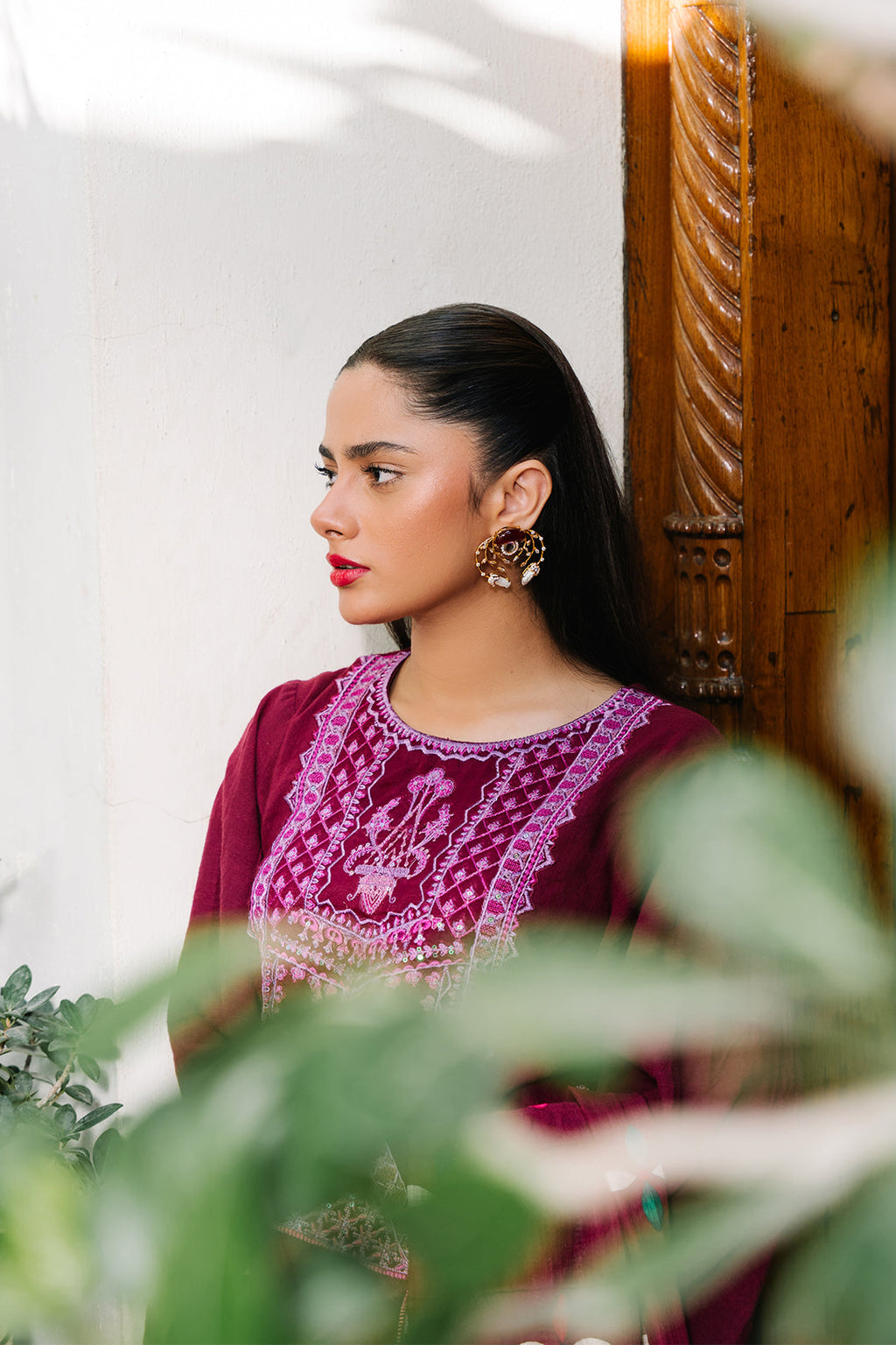 Zellbury | Unstitched 3 Piece Khaddar | Embroidered Shirt Shalwar Dupatta - 0319 - Libasekhas