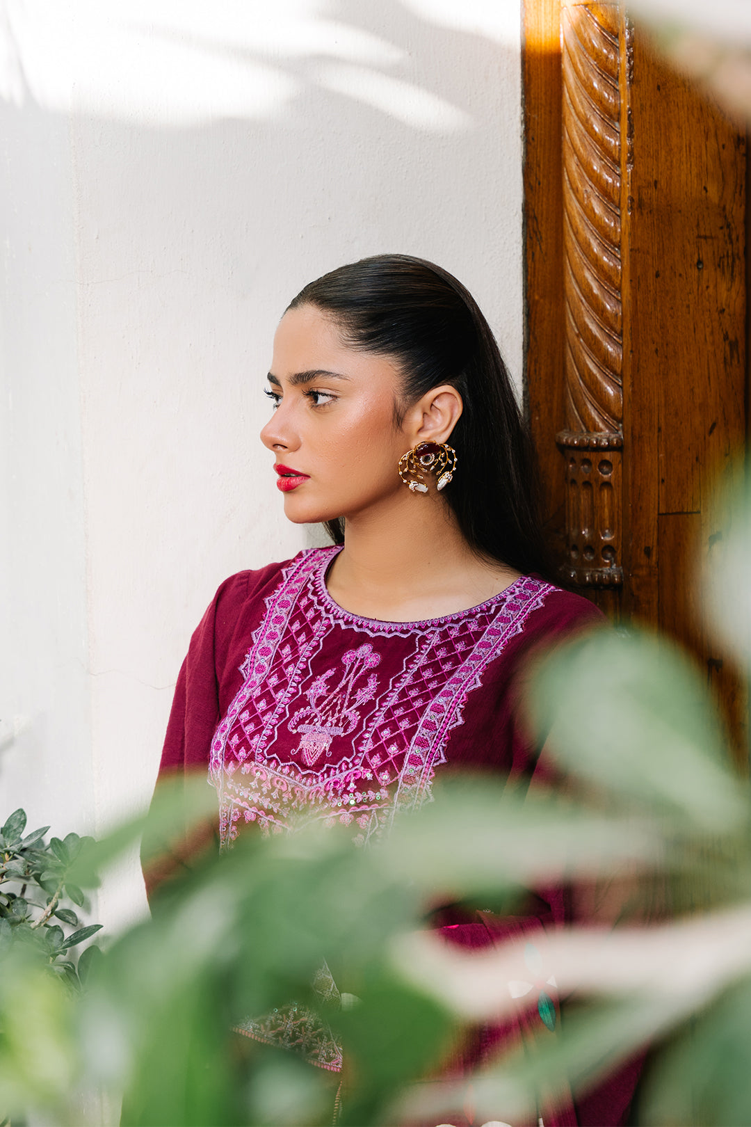 Zellbury | Unstitched 3 Piece Khaddar | Embroidered Shirt Shalwar Dupatta - 0319 - Libasekhas
