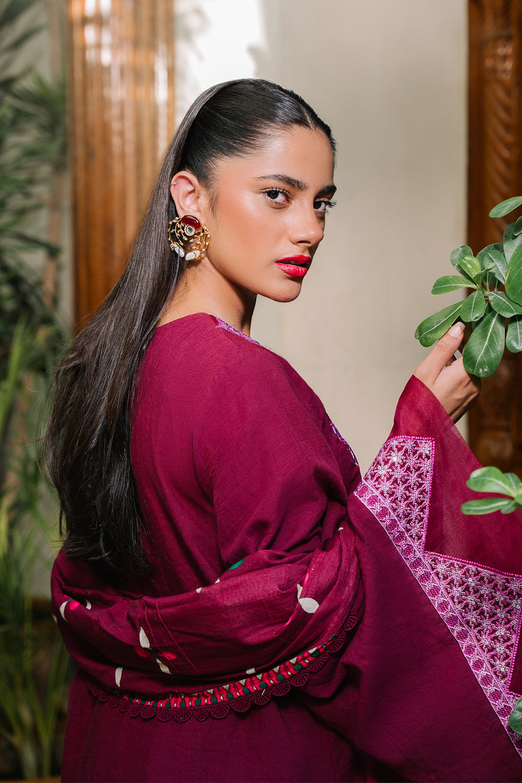 Zellbury | Unstitched 3 Piece Khaddar | Embroidered Shirt Shalwar Dupatta - 0319 - Libasekhas