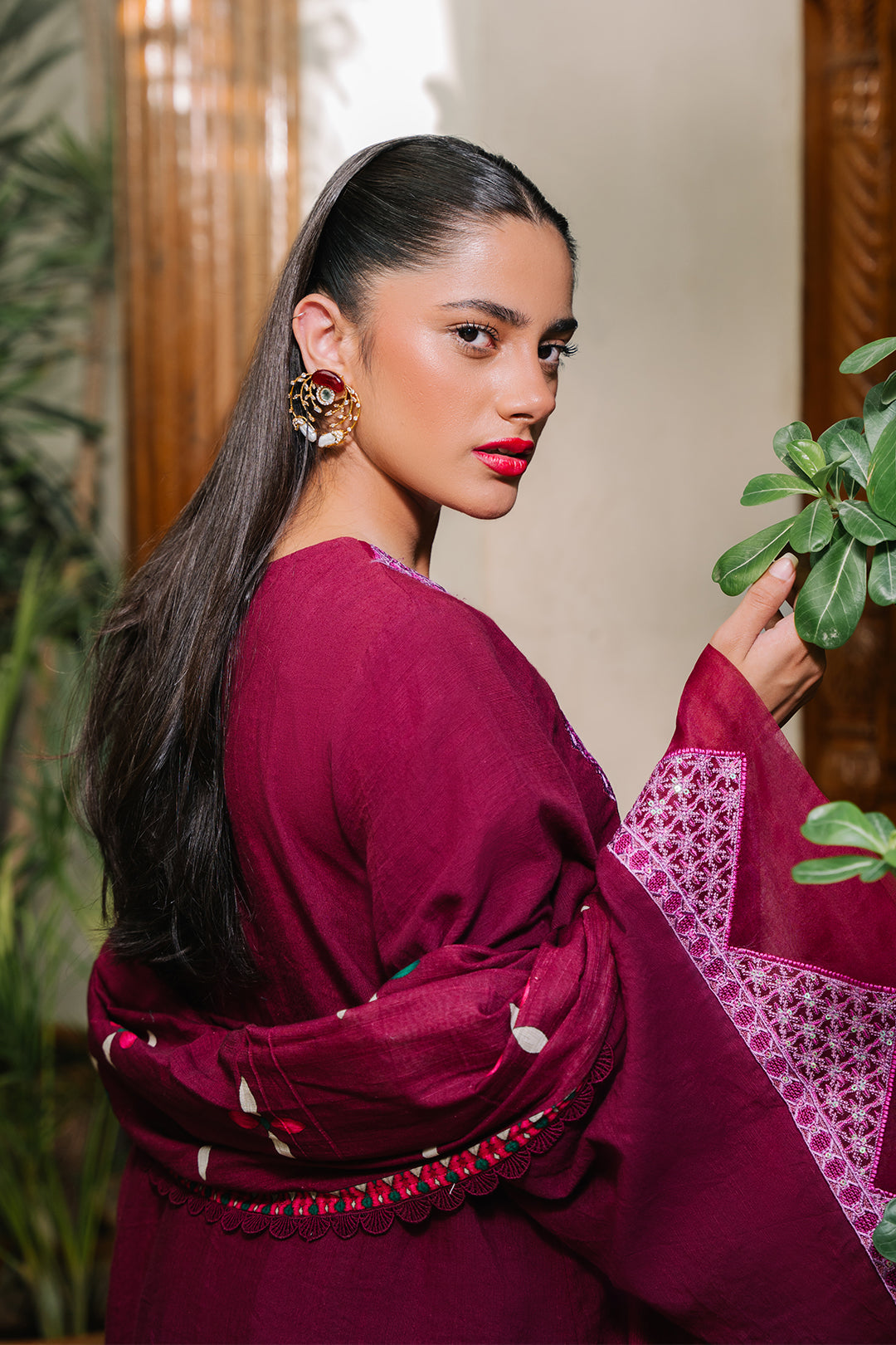 Zellbury | Unstitched 3 Piece Khaddar | Embroidered Shirt Shalwar Dupatta - 0319 - Libasekhas