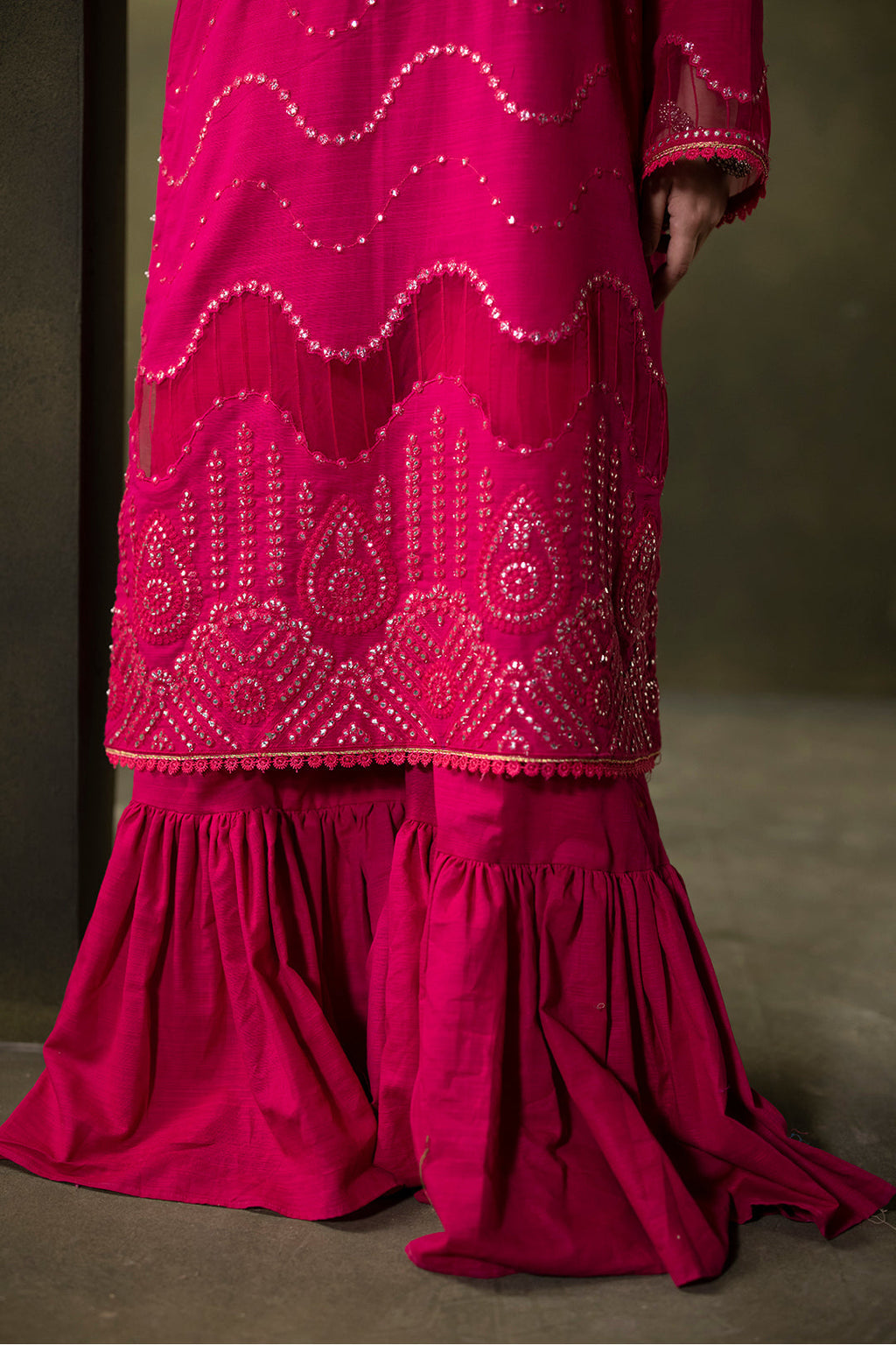 Zellbury | Unstitched 3 Piece Khaddar | Embroidered Shirt Shalwar Dupatta - 0320 - Libasekhas