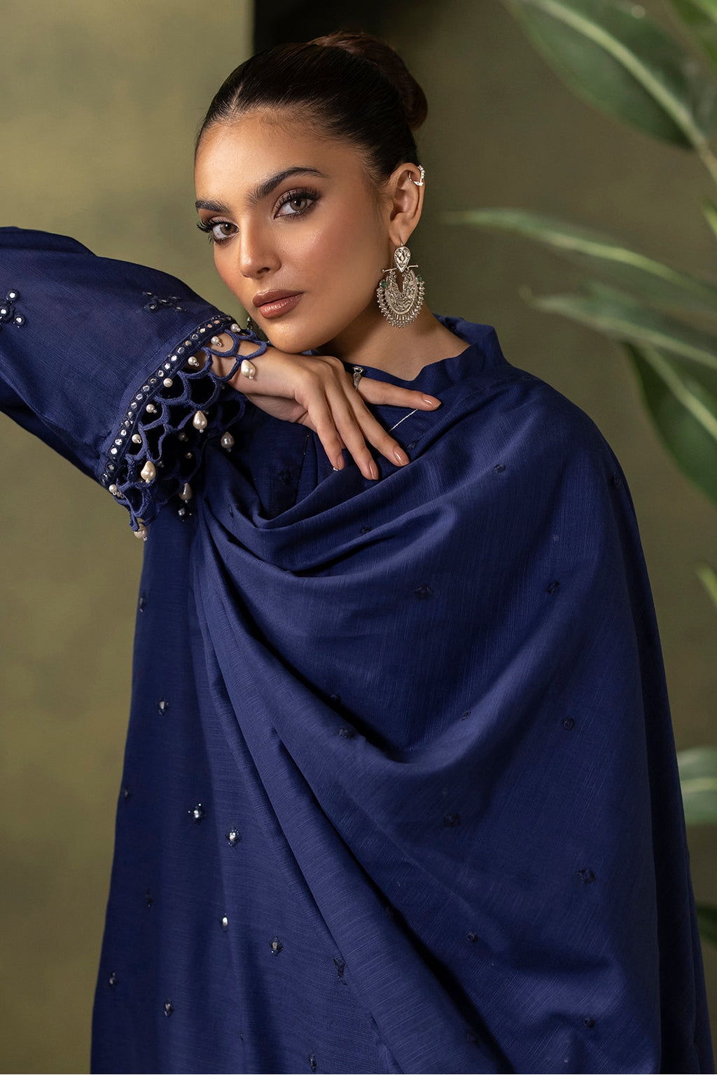 Zellbury | Unstitched 3 Piece Khaddar | Embroidered Shirt Shalwar Dupatta - 0322 - Libasekhas