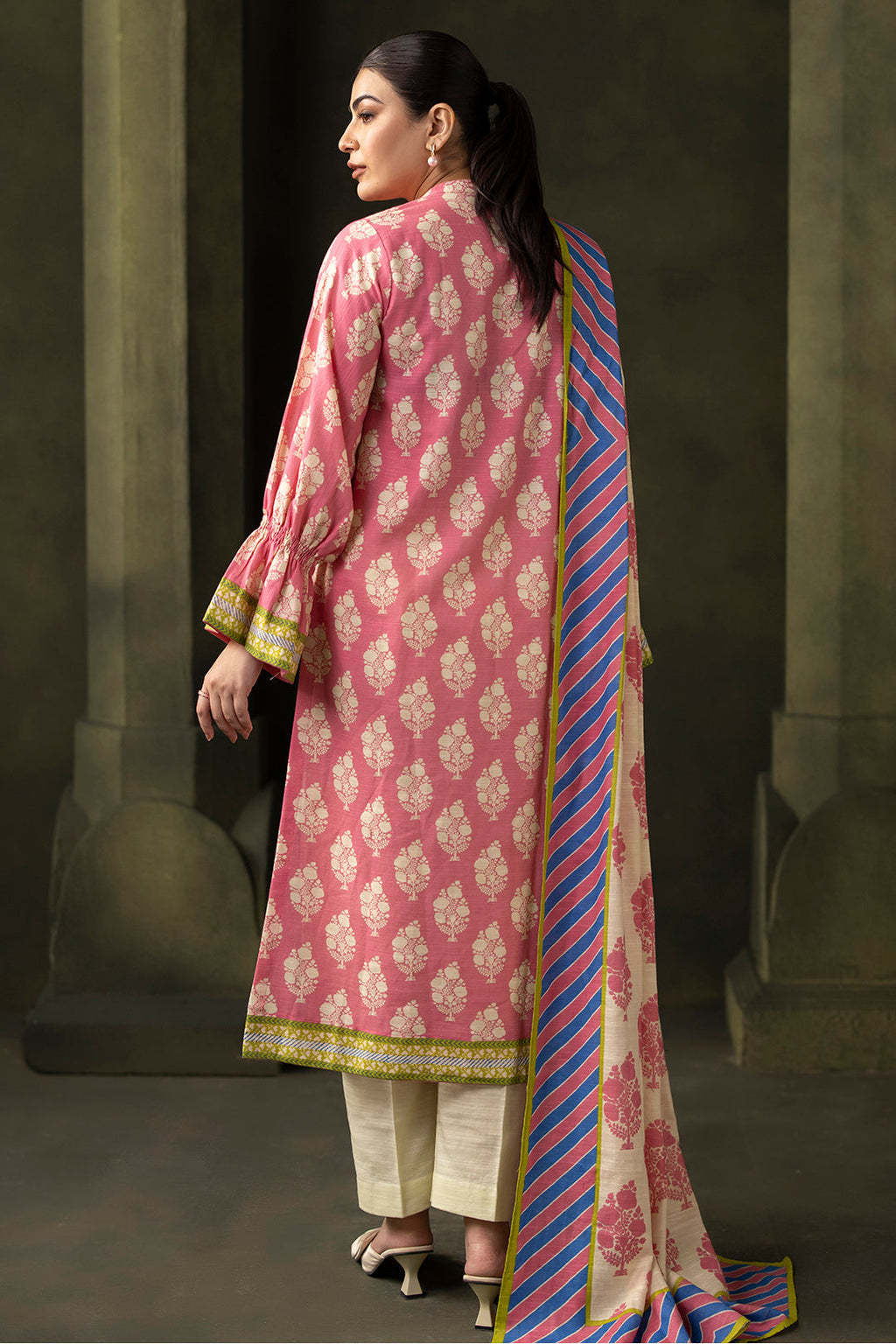 Zellbury | Unstitched 2 Piece Khaddar | Shirt Dupatta - 0160 - Libasekhas