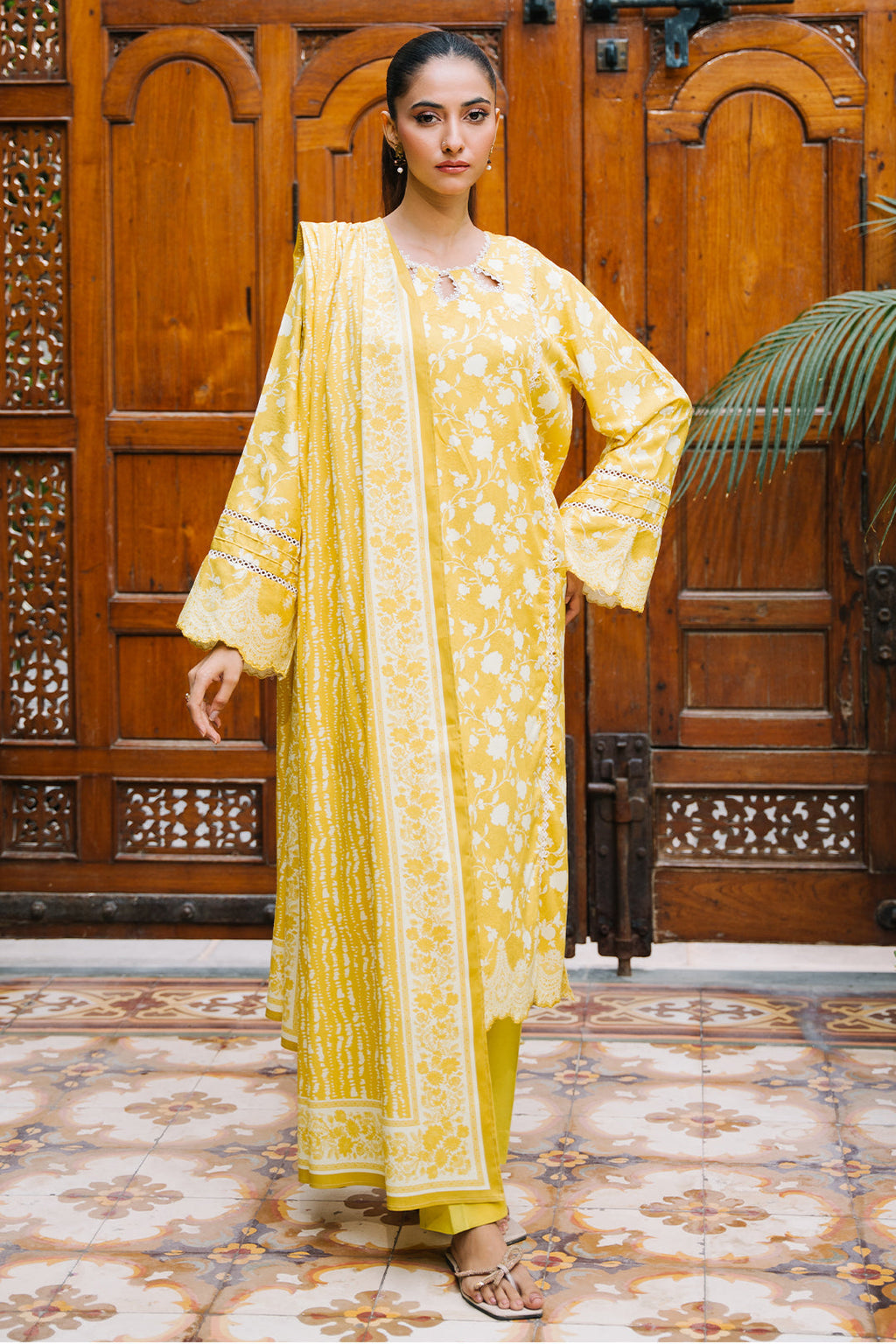 Zellbury | Unstitched 2 Piece Viscose | Shirt Dupatta - 0162 - Libasekhas
