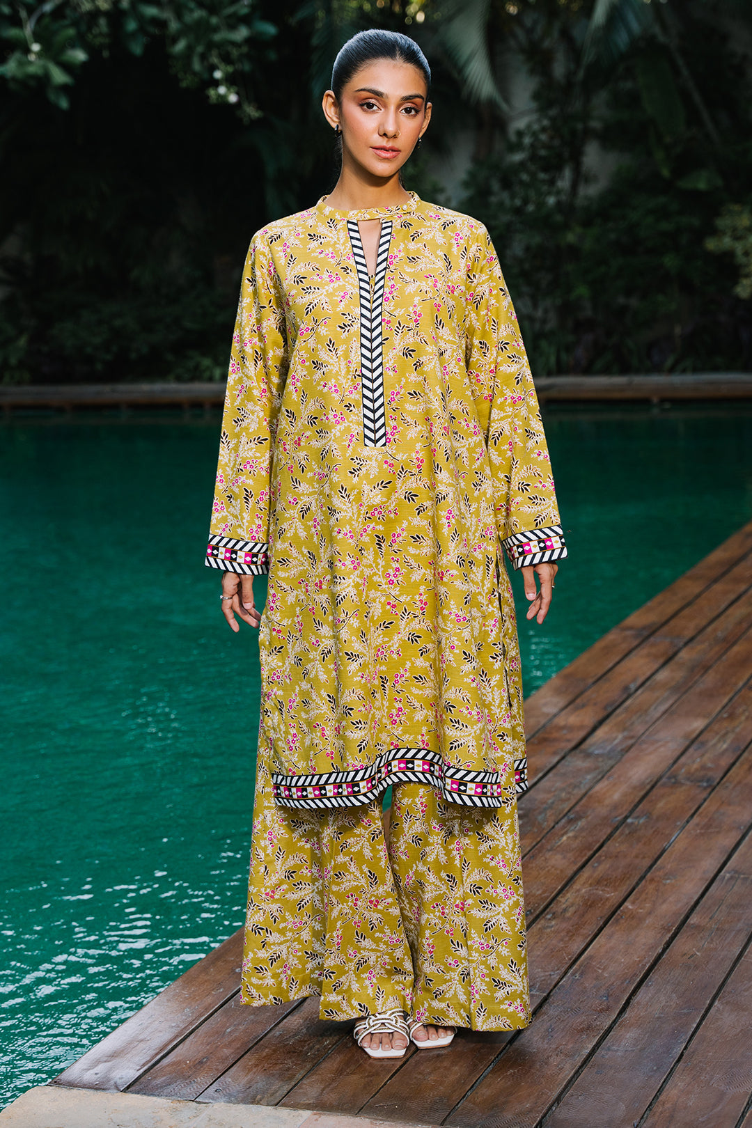 Zellbury | Unstitched 2 Piece Khaddar | Shirt Shalwar - 0164 - Libasekhas