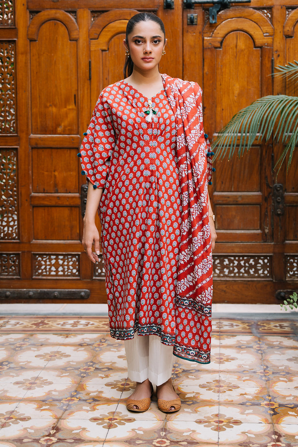 Zellbury | Unstitched 2 Piece Khaddar | Shirt Dupatta - 0250 - Libasekhas