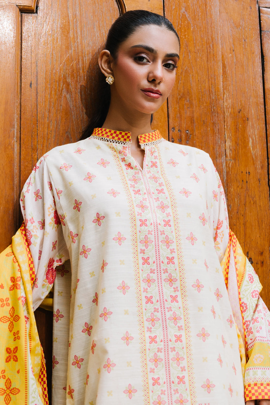 Zellbury | Unstitched 2 Piece Khaddar | Shirt Dupatta - 0251 - Libasekhas