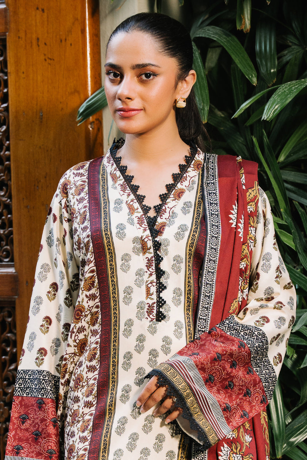 Zellbury | Unstitched 2 Piece Viscose | Shirt Dupatta - 0254 - Libasekhas