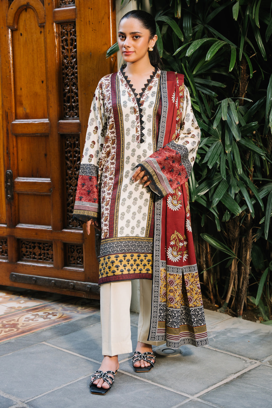 Zellbury | Unstitched 2 Piece Viscose | Shirt Dupatta - 0254 - Libasekhas