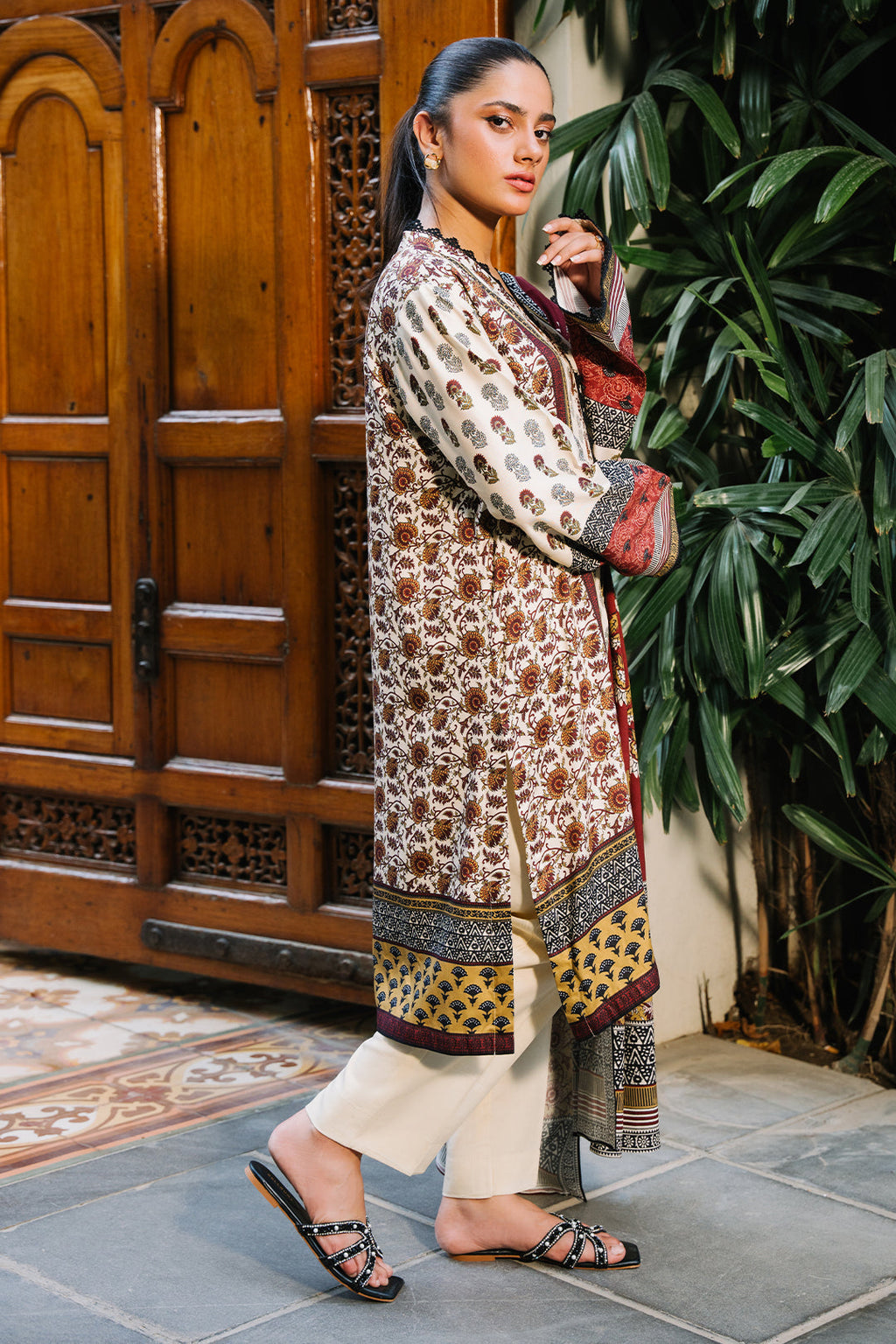 Zellbury | Unstitched 2 Piece Viscose | Shirt Dupatta - 0254 - Libasekhas
