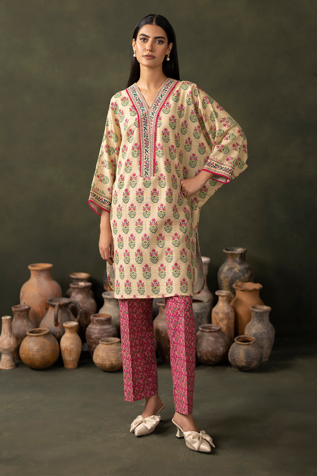 Zellbury | Unstitched 2 Piece Khaddar | Shirt Shalwar - 0256 - Libasekhas