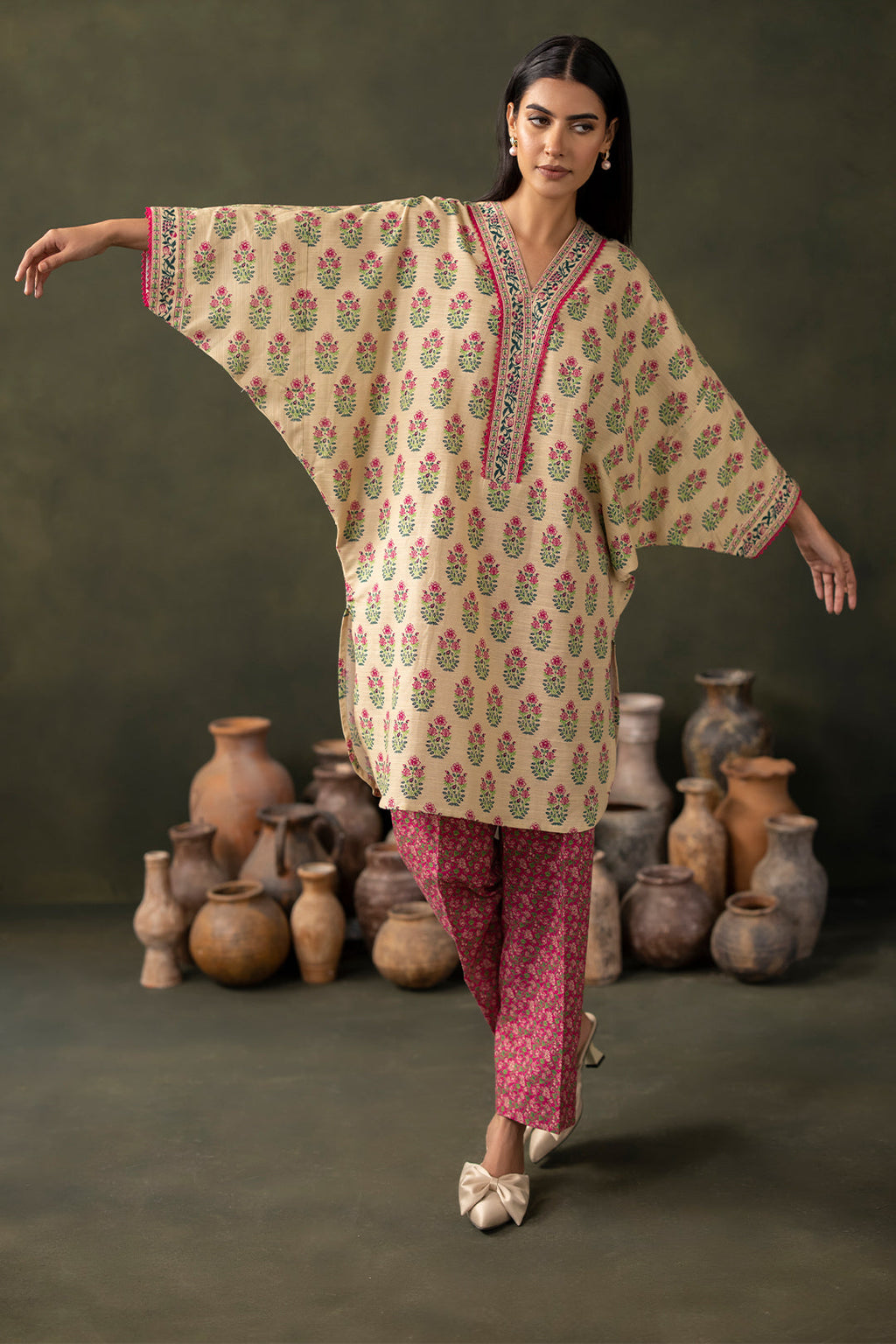 Zellbury | Unstitched 2 Piece Khaddar | Shirt Shalwar - 0256 - Libasekhas
