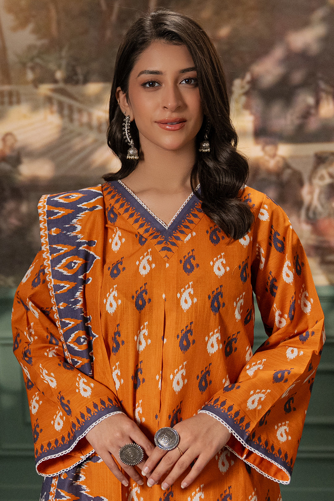 Zellbury | Unstitched 2 Piece Khaddar | Shirt Dupatta - 0335 - Libasekhas