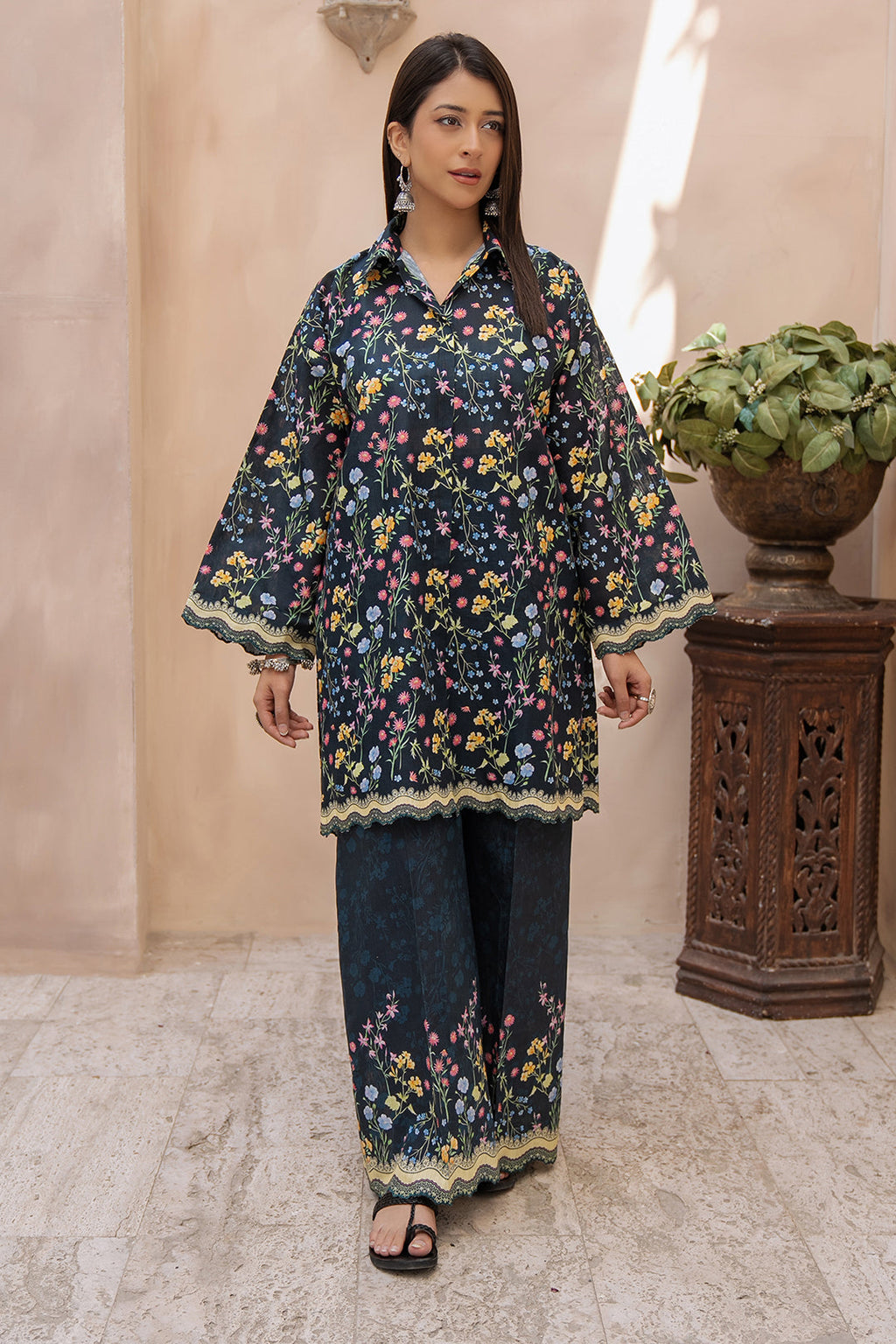 Zellbury | Unstitched 2 Piece Khaddar | Shirt Shalwar - 0341 - Libasekhas