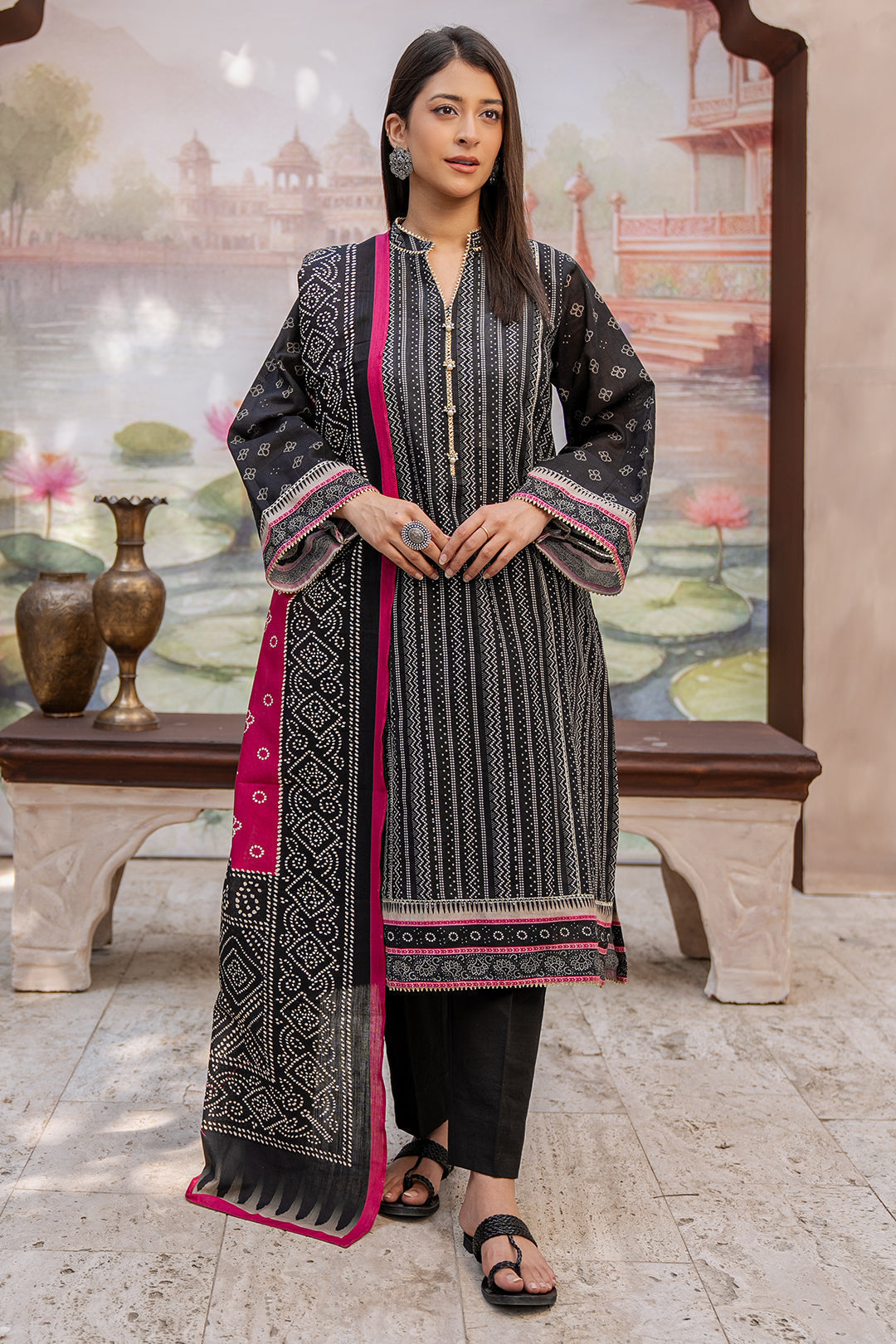 Zellbury | Unstitched 2 Piece Khaddar | Shirt Dupatta - 0428 - Libasekhas