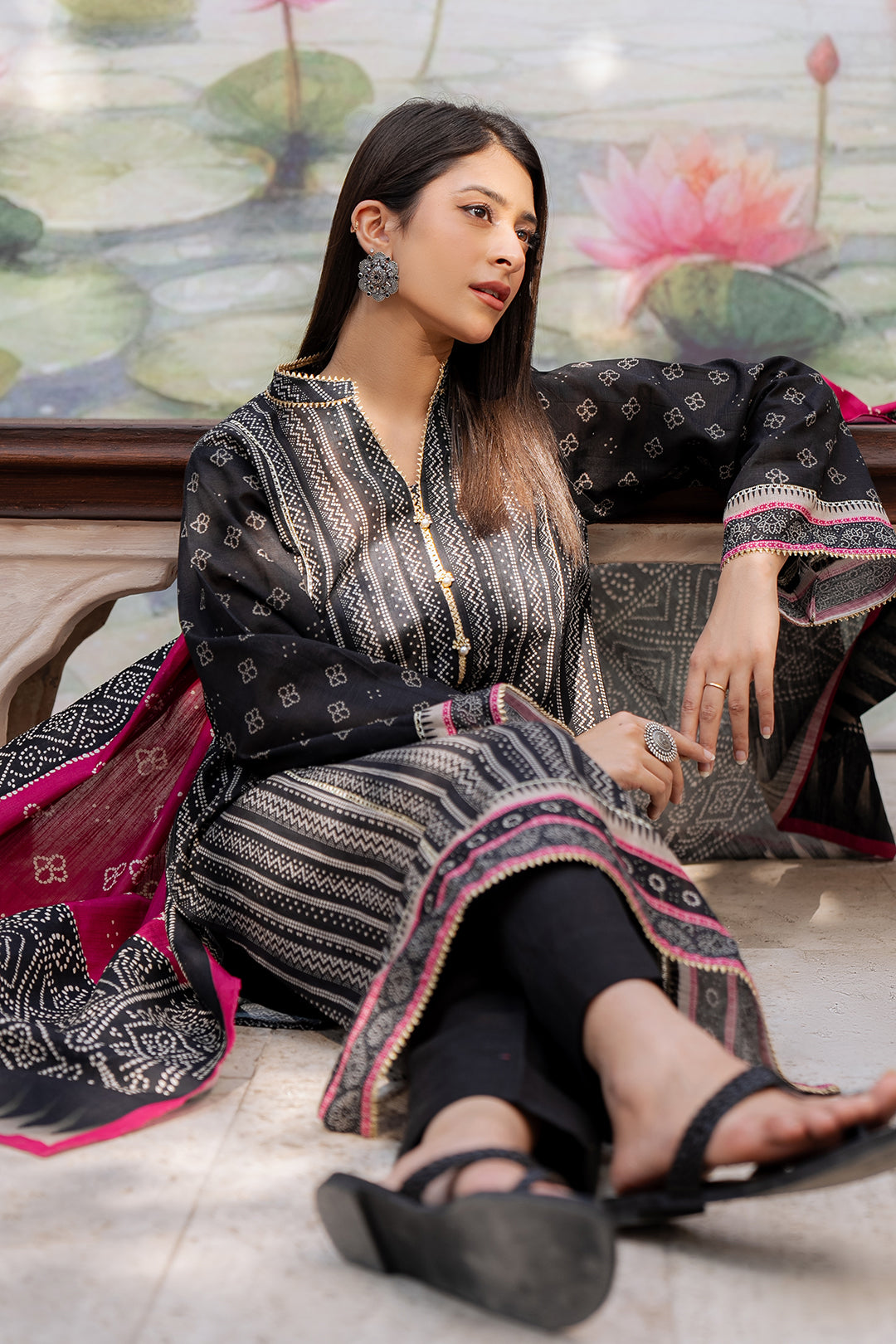 Zellbury | Unstitched 2 Piece Khaddar | Shirt Dupatta - 0428 - Libasekhas