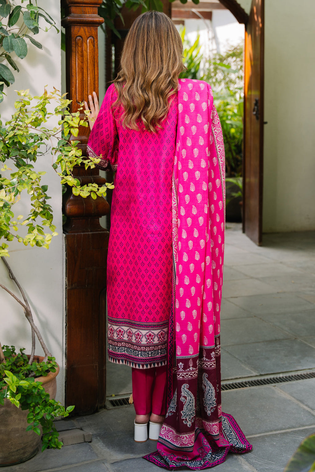 Zellbury | Unstitched 3 Piece Khaddar | Shirt Shalwar Dupatta - 0184 - Libasekhas