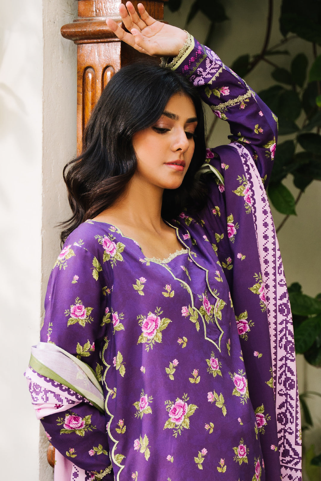 Zellbury | Unstitched 3 Piece Viscose | Shirt Shalwar Dupatta - 0188 - Libasekhas