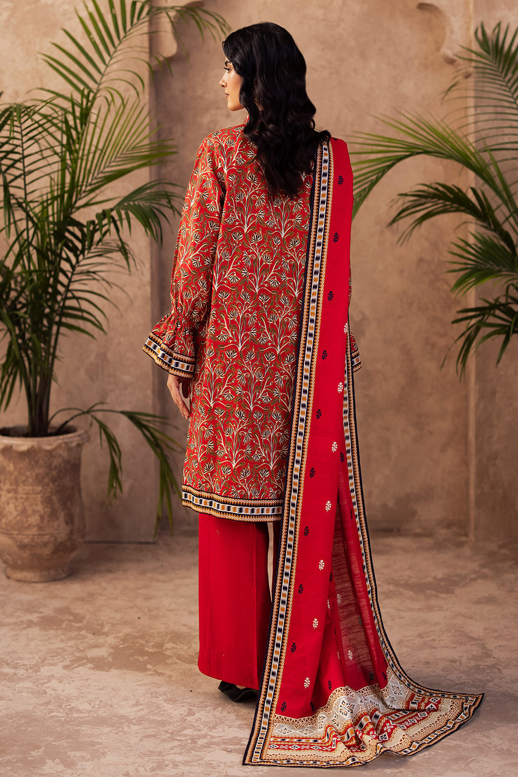 Zellbury | Unstitched 3 Piece Khaddar | Shirt Shalwar Dupatta - 0189 - Libasekhas