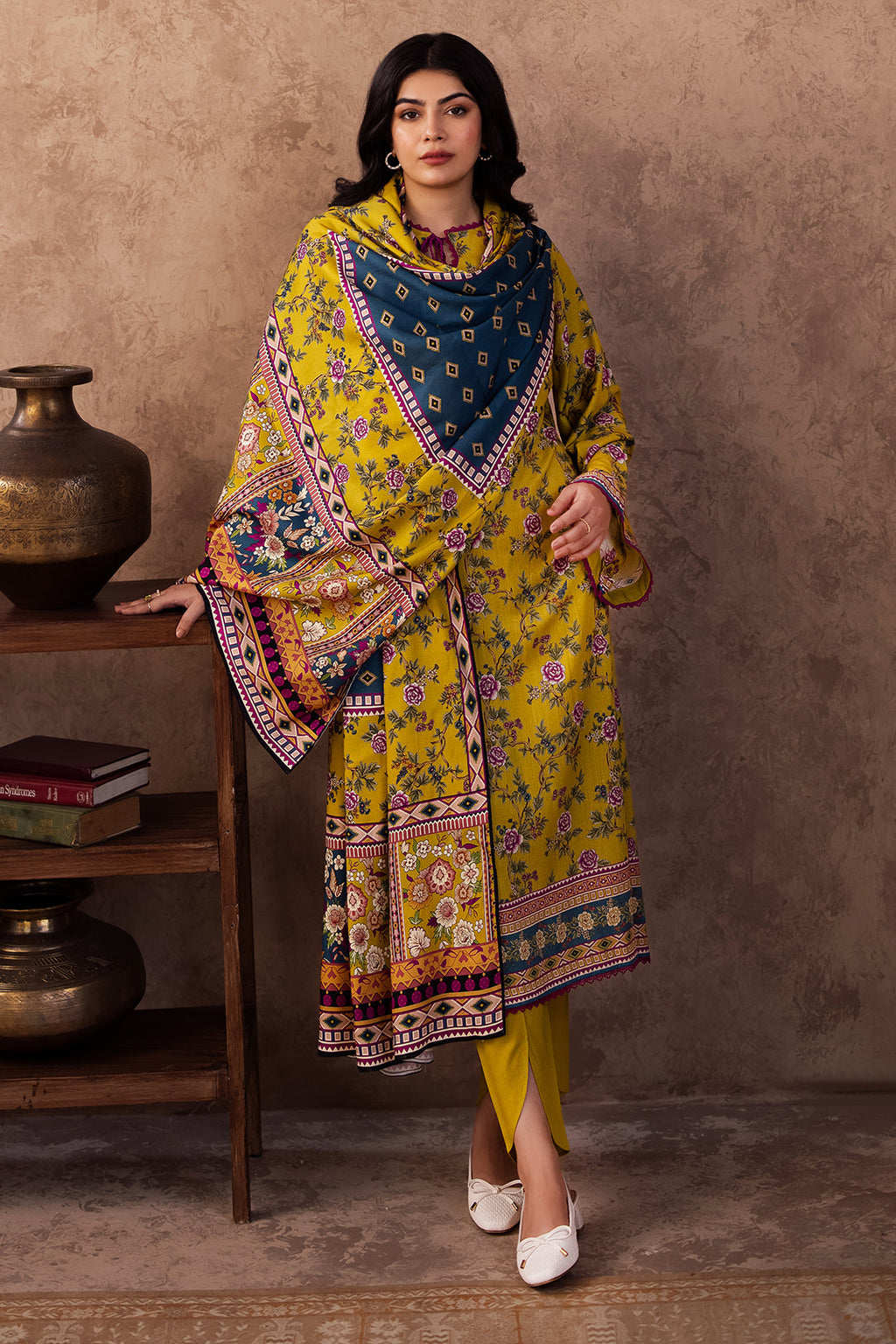 Zellbury | Unstitched 3 Piece Viscose | Shirt Shalwar Dupatta - 0201 - Libasekhas