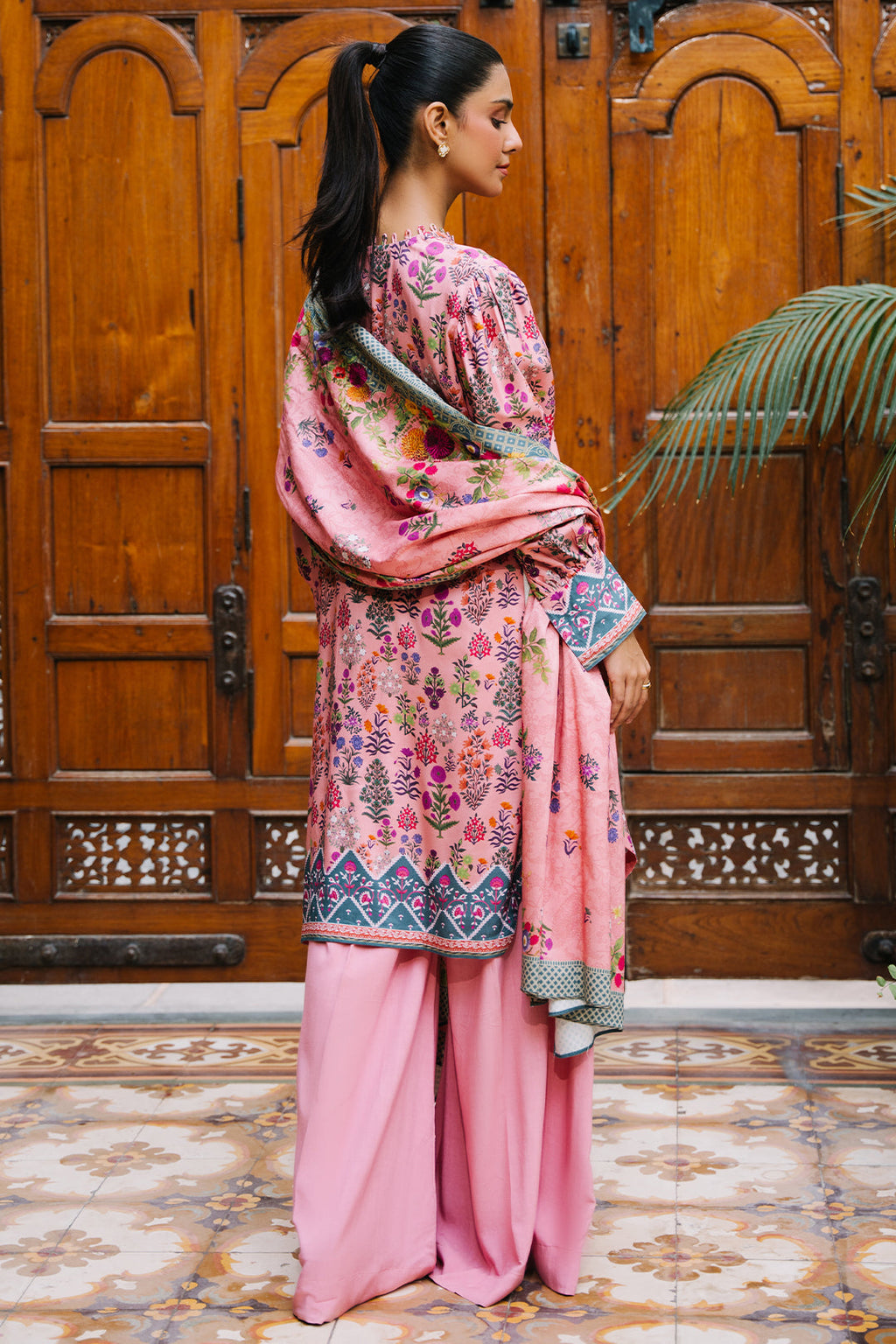 Zellbury | Unstitched 3 Piece Viscose | Shirt Shalwar Dupatta - 0206 - Libasekhas