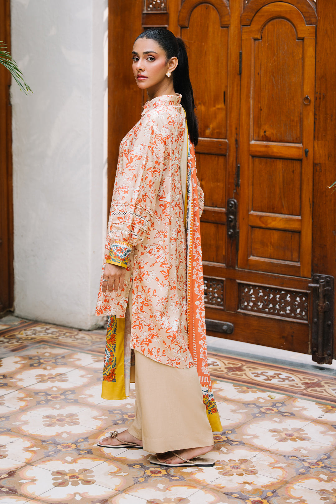 Zellbury | Unstitched 3 Piece Viscose | Shirt Shalwar Dupatta - 0207 - Libasekhas