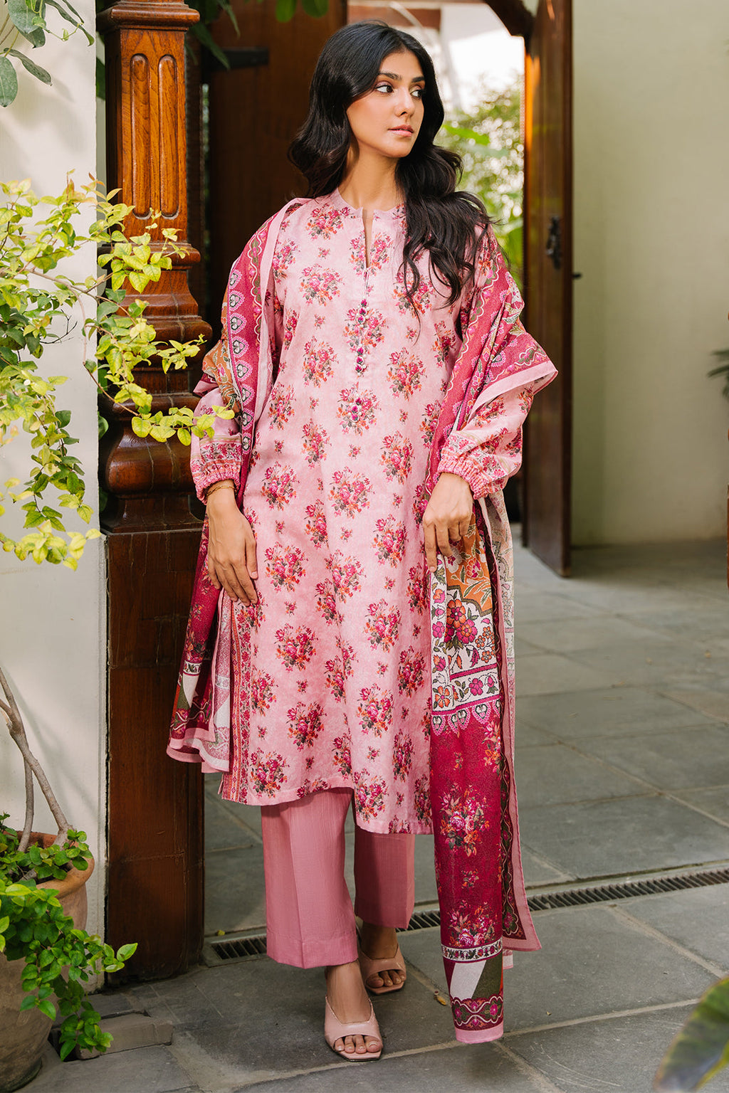 Zellbury | Unstitched 3 Piece Khaddar | Shirt Shalwar Dupatta - 0212 - Libasekhas