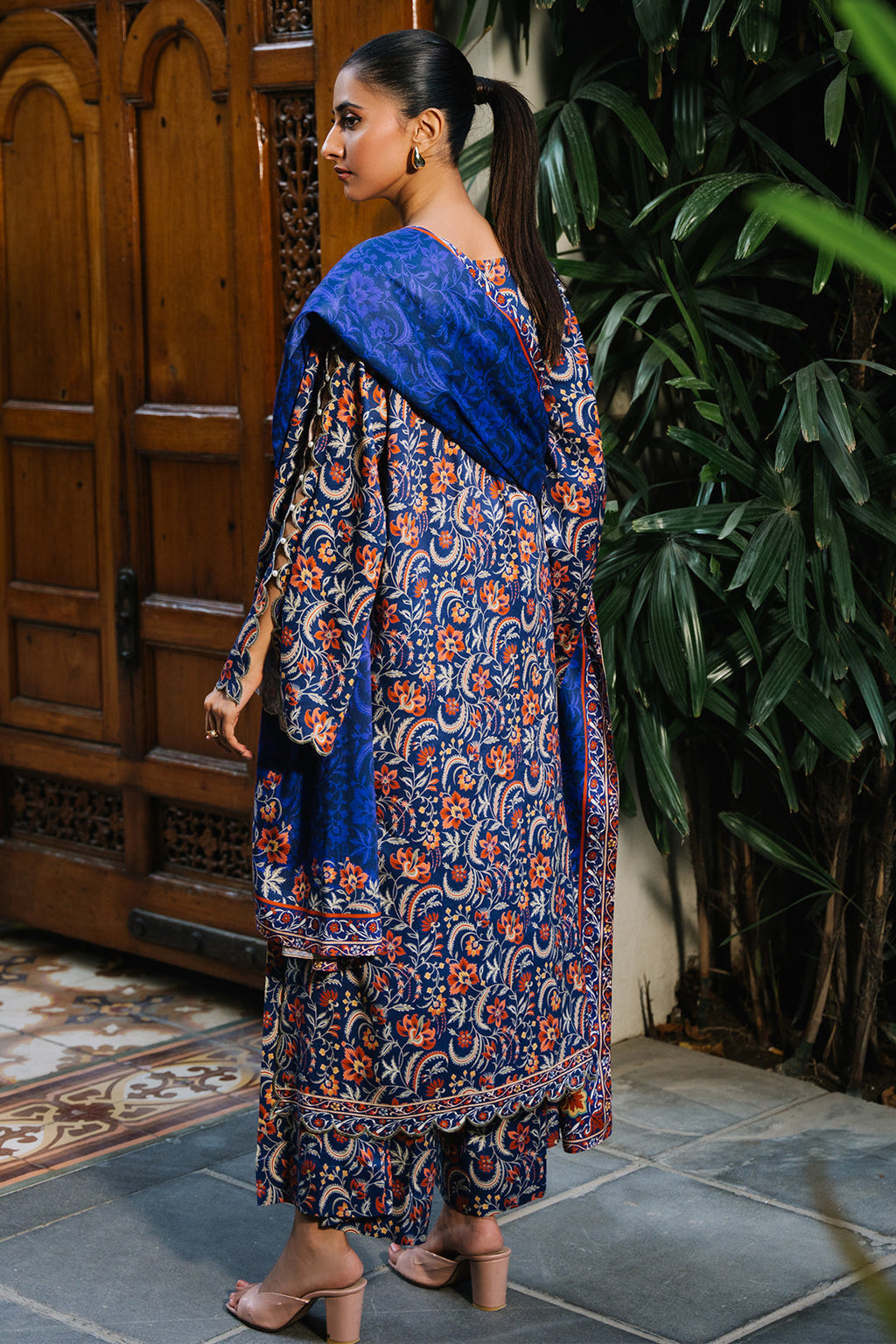 Zellbury | Unstitched 3 Piece Viscose | Shirt Shalwar Dupatta - 0215 - Libasekhas