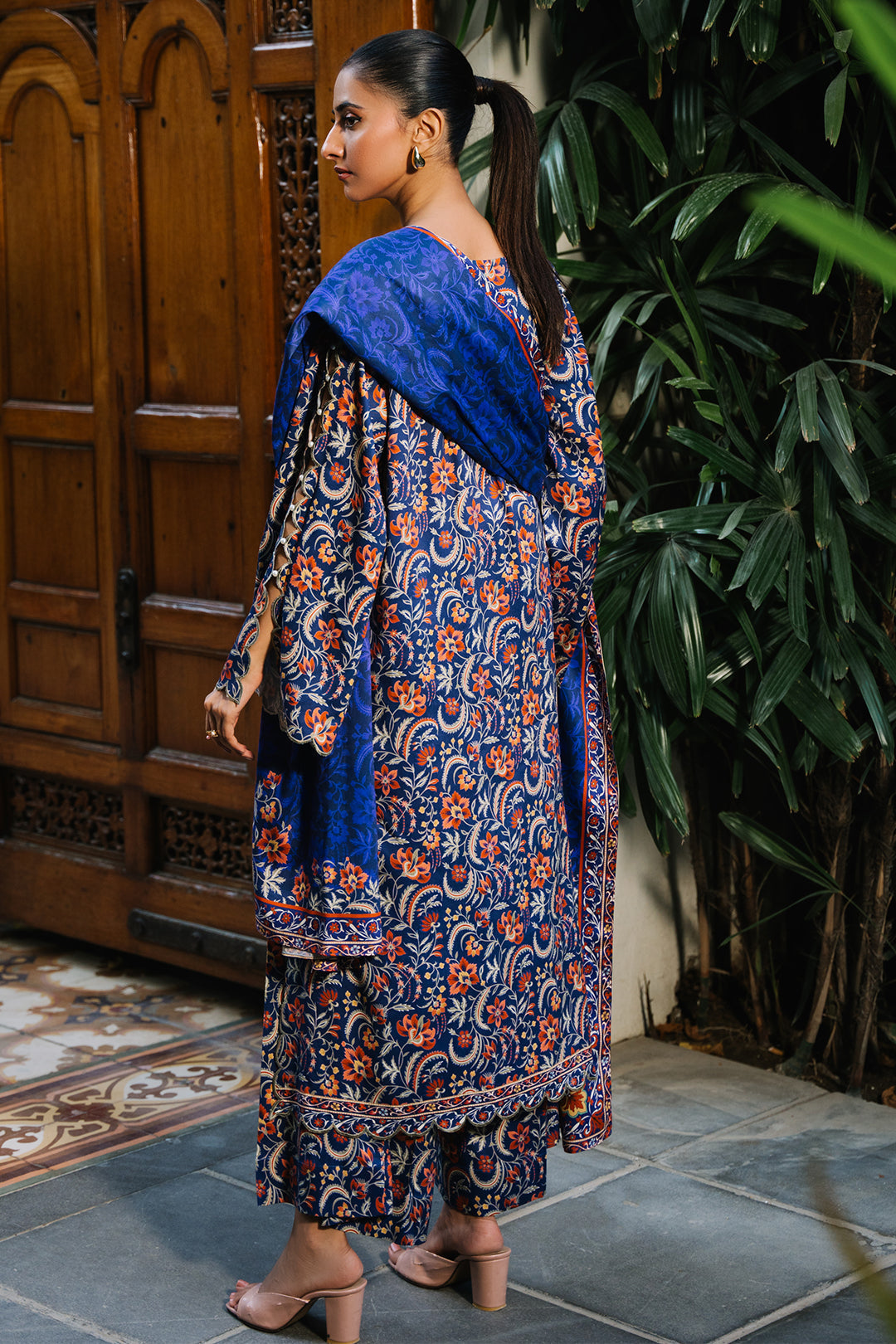 Zellbury | Unstitched 3 Piece Viscose | Shirt Shalwar Dupatta - 0215 - Libasekhas