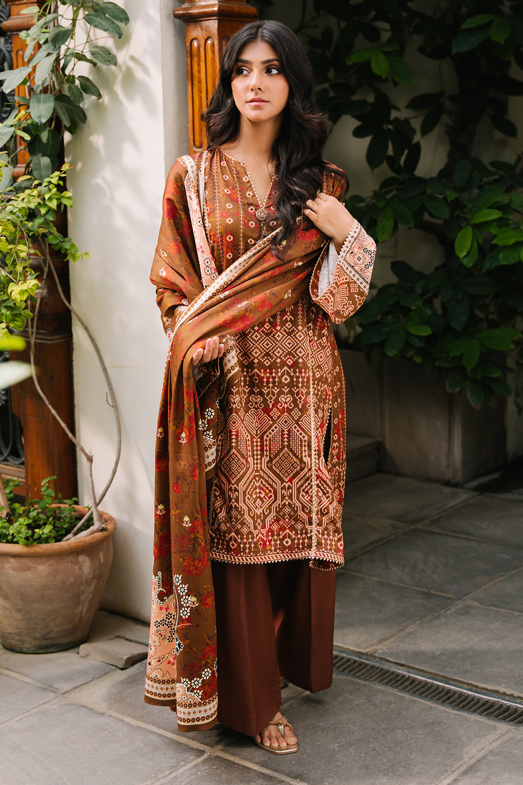 Zellbury | Unstitched 3 Piece Cotail | Shirt Shalwar Dupatta - 0217 - Libasekhas