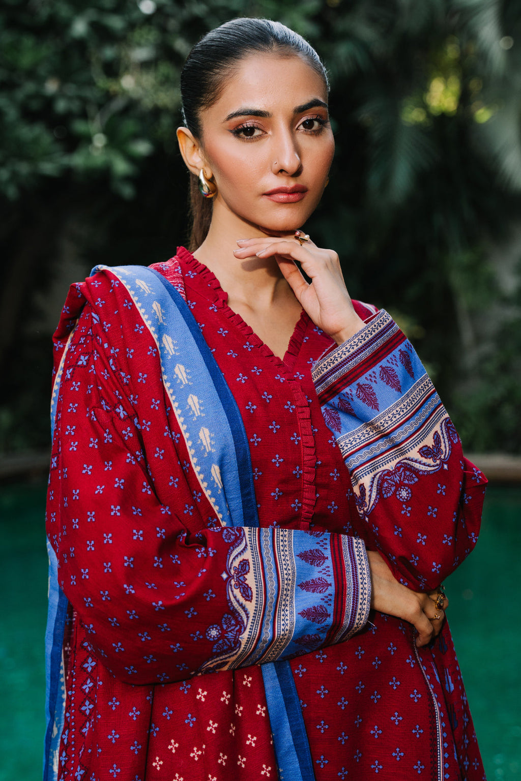 Zellbury | Unstitched 3 Piece Khaddar | Shirt Shalwar Dupatta - 0273 - Libasekhas