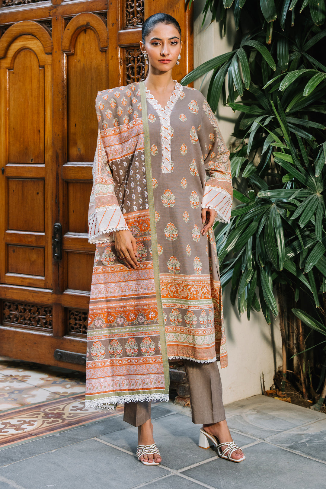 Zellbury | Unstitched 3 Piece Khaddar | Shirt Shalwar Dupatta - 0276 - Libasekhas